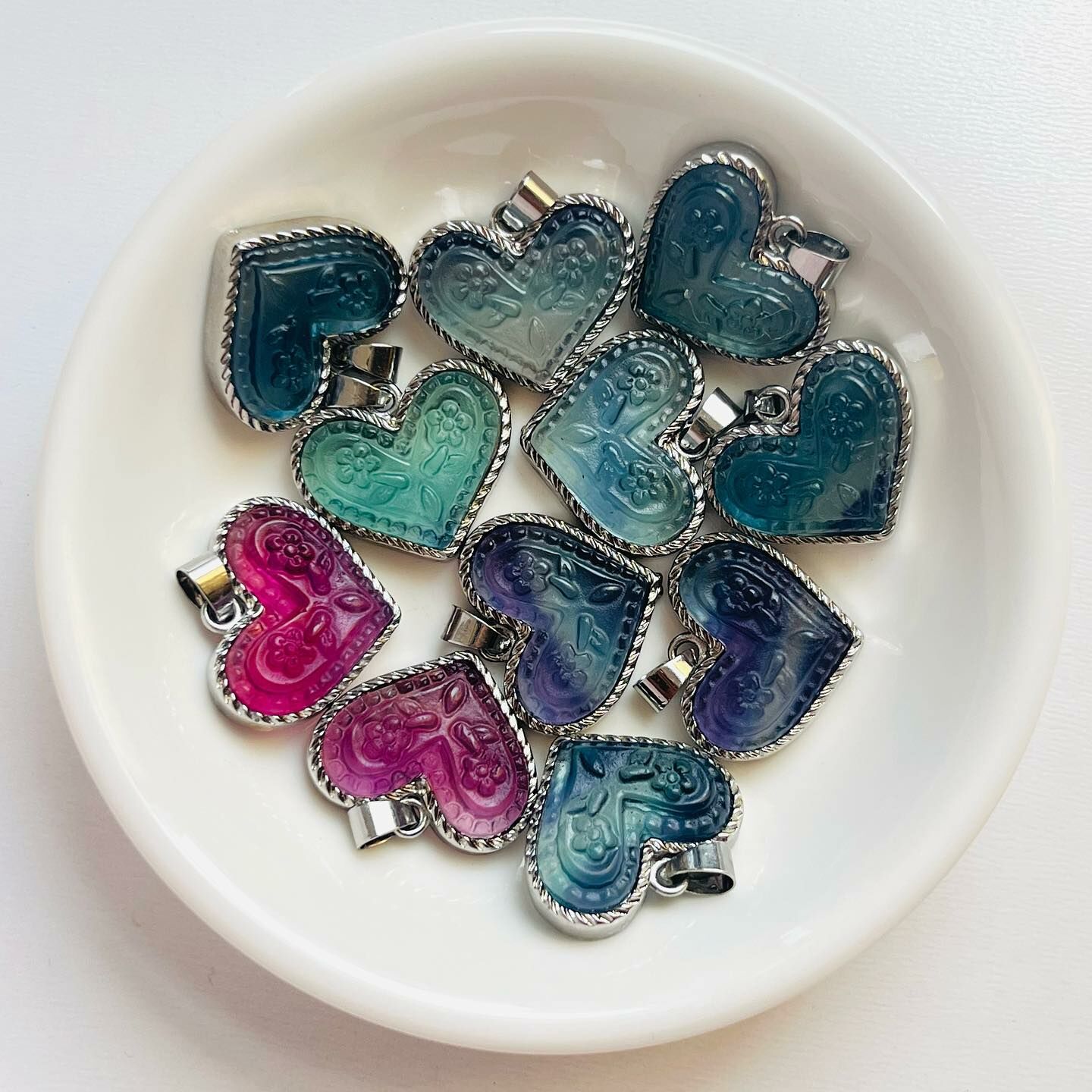 [原石] 內蒙古螢石 紫螢石 綠螢石 項鍊吊墜