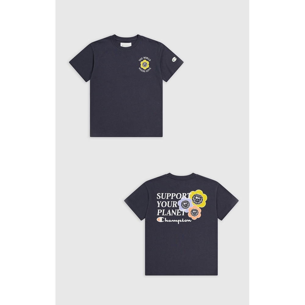 童款-ECO 愛地球系列  ROCHESTER 愛地球 印花 短TEE-黑色（306708-ES503）