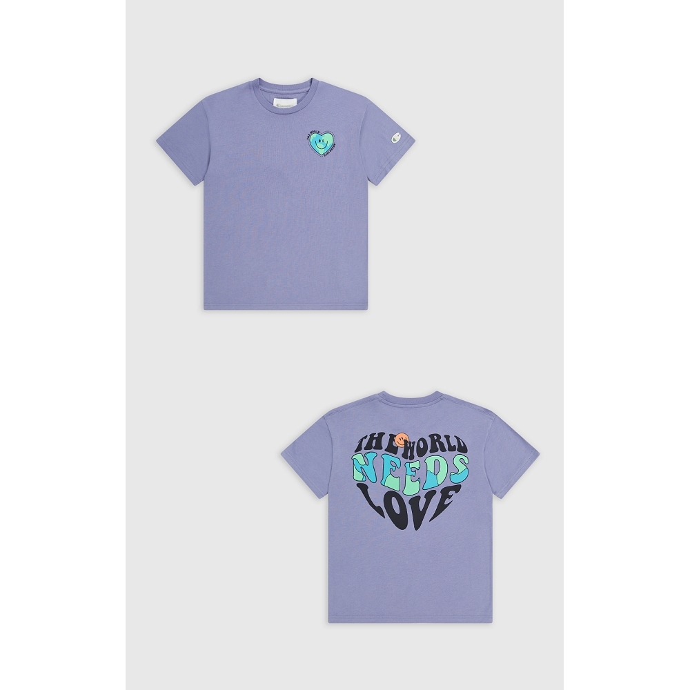 童款-ECO 愛地球系列 ROCHESTER 愛地球 印花 短TEE-紫色（306708-BS160）