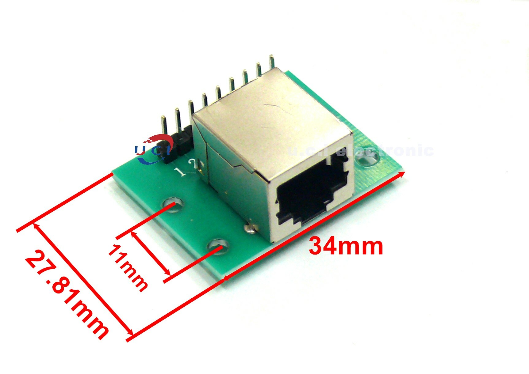 【UCI電子】 (L-10) RJ45網口轉接板 8P轉接測試板 RJ45 網路插座全包