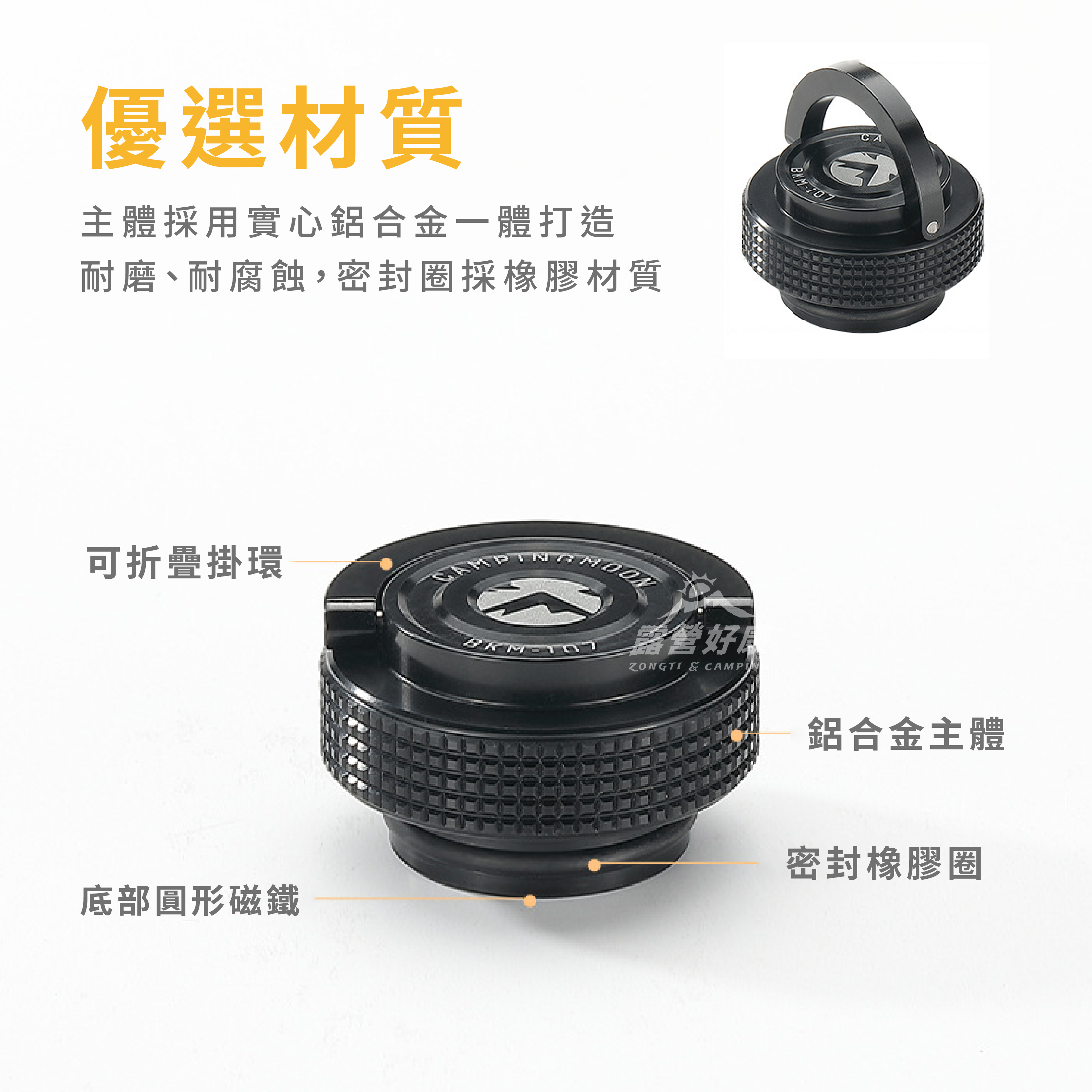 【Campingmoon柯曼】磁吸瓦斯罐蓋 BKM-107 CA12