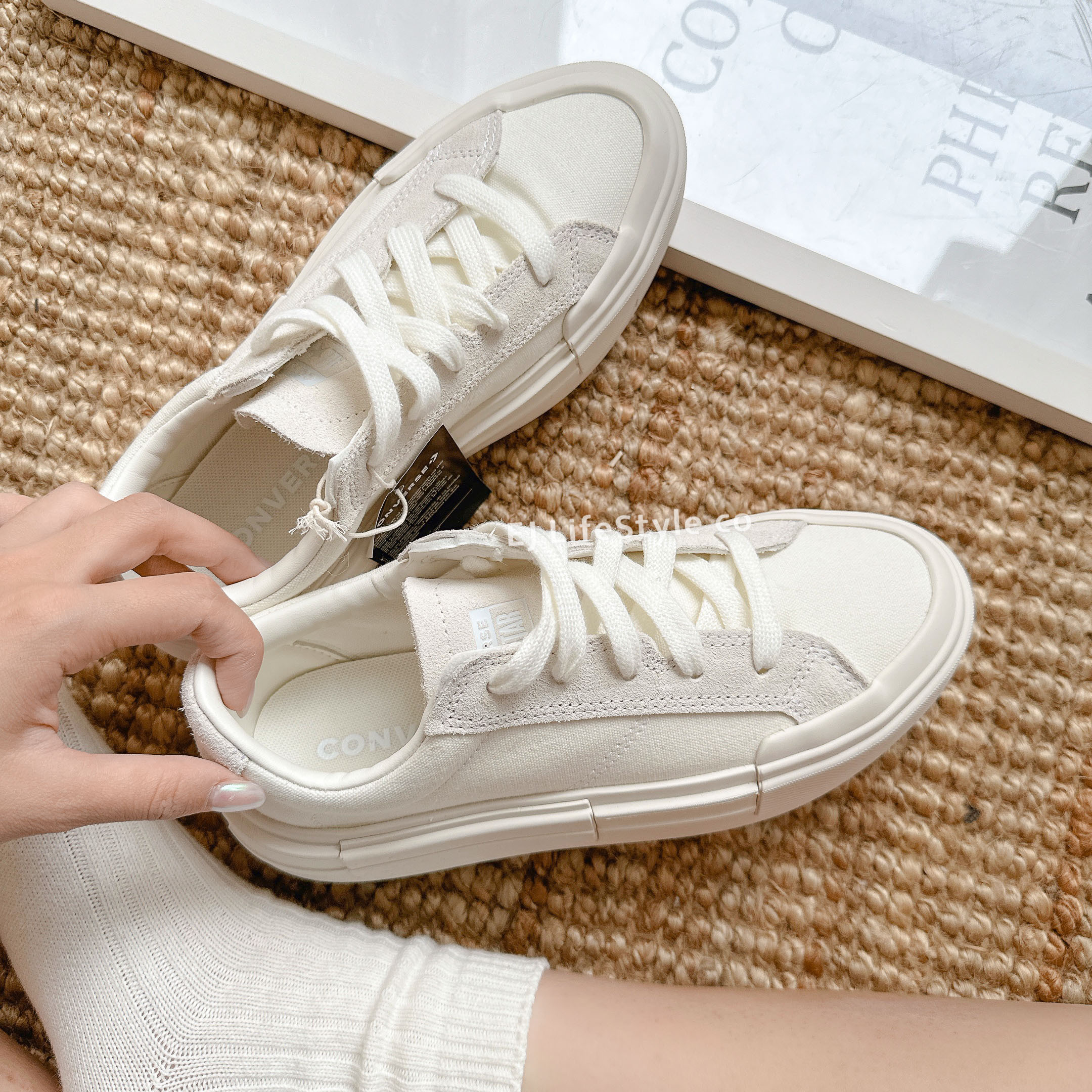 CONVERSE ALL STAR CRUISE UU鞋 低筒 厚底 增高 解構 奶油底 奶油白 男女鞋 A08788C / 調貨