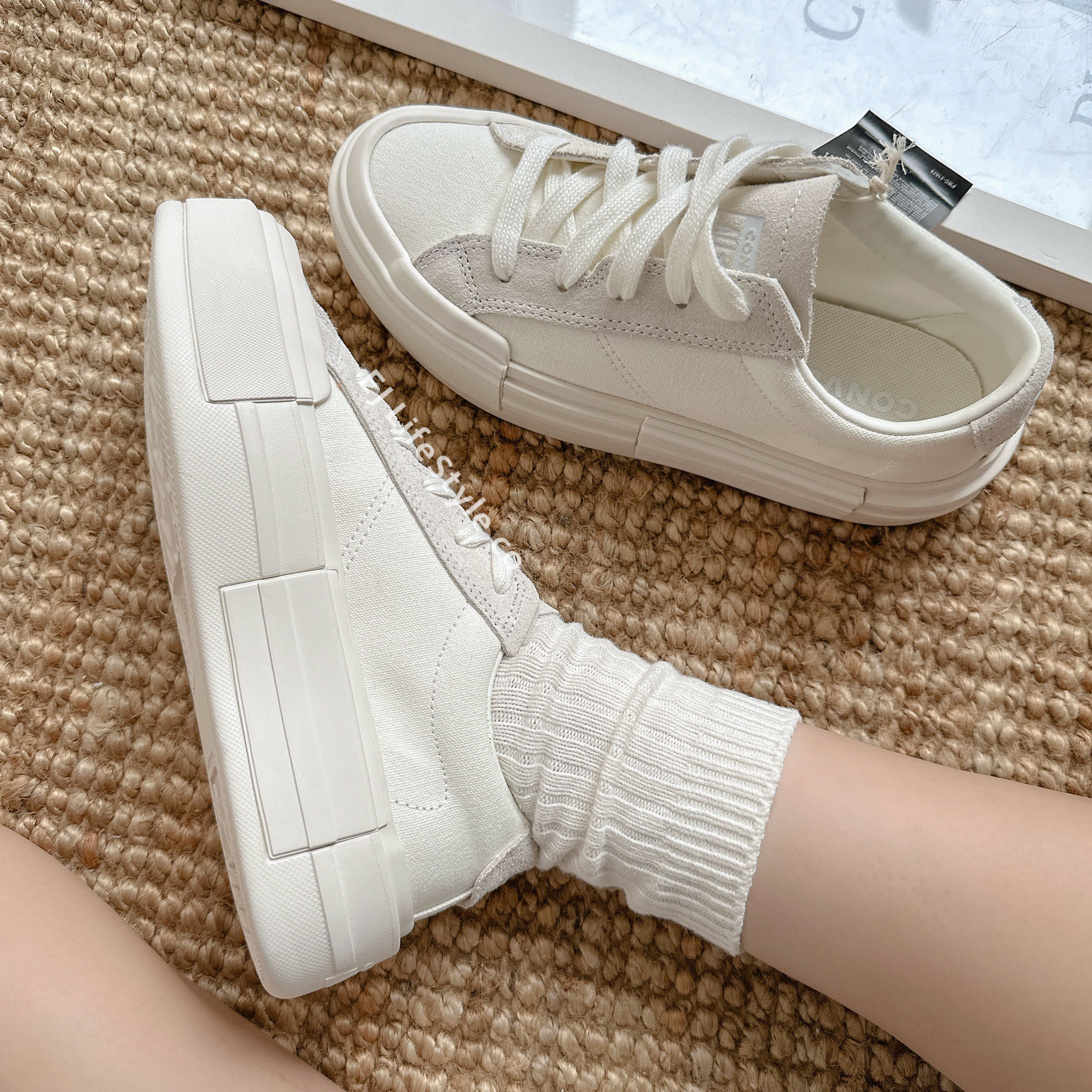 CONVERSE ALL STAR CRUISE UU鞋 低筒 厚底 增高 解構 奶油底 奶油白 男女鞋 A08788C / 調貨