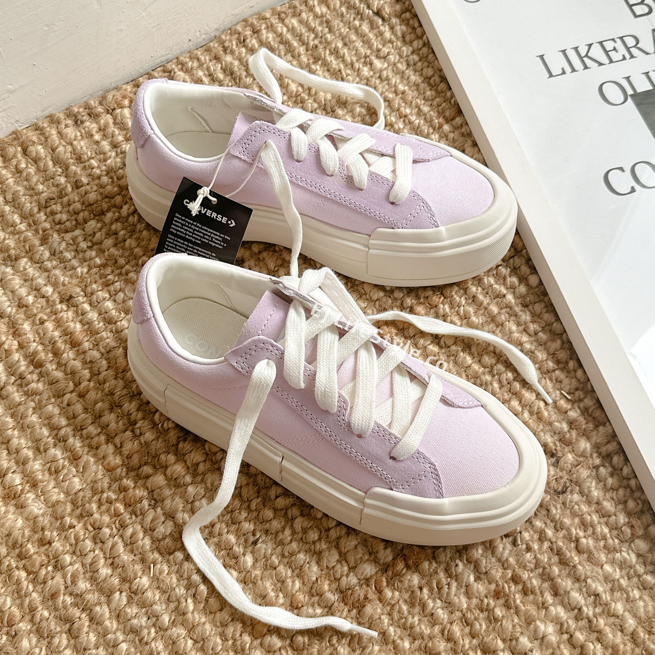 CONVERSE ALL STAR CRUISE UU鞋 低筒 厚底 增高 解構 奶油底 淡紫 男女鞋 A09841C / 現貨