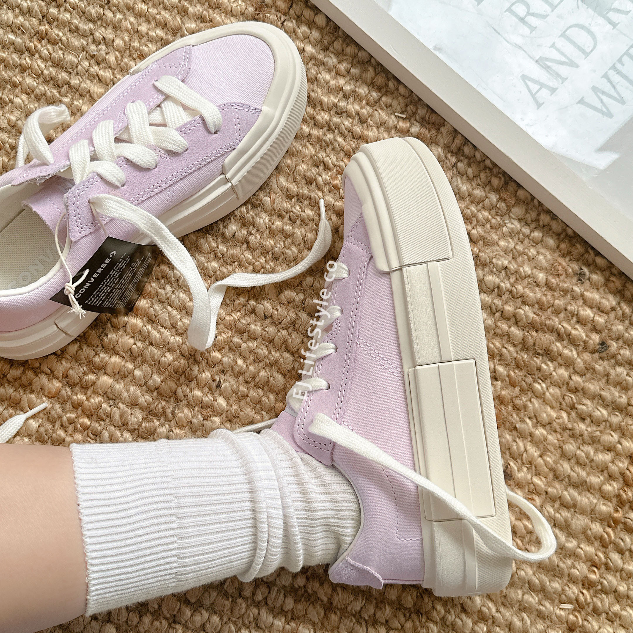 CONVERSE ALL STAR CRUISE UU鞋 低筒 厚底 增高 解構 奶油底 淡紫 男女鞋 A09841C / 現貨