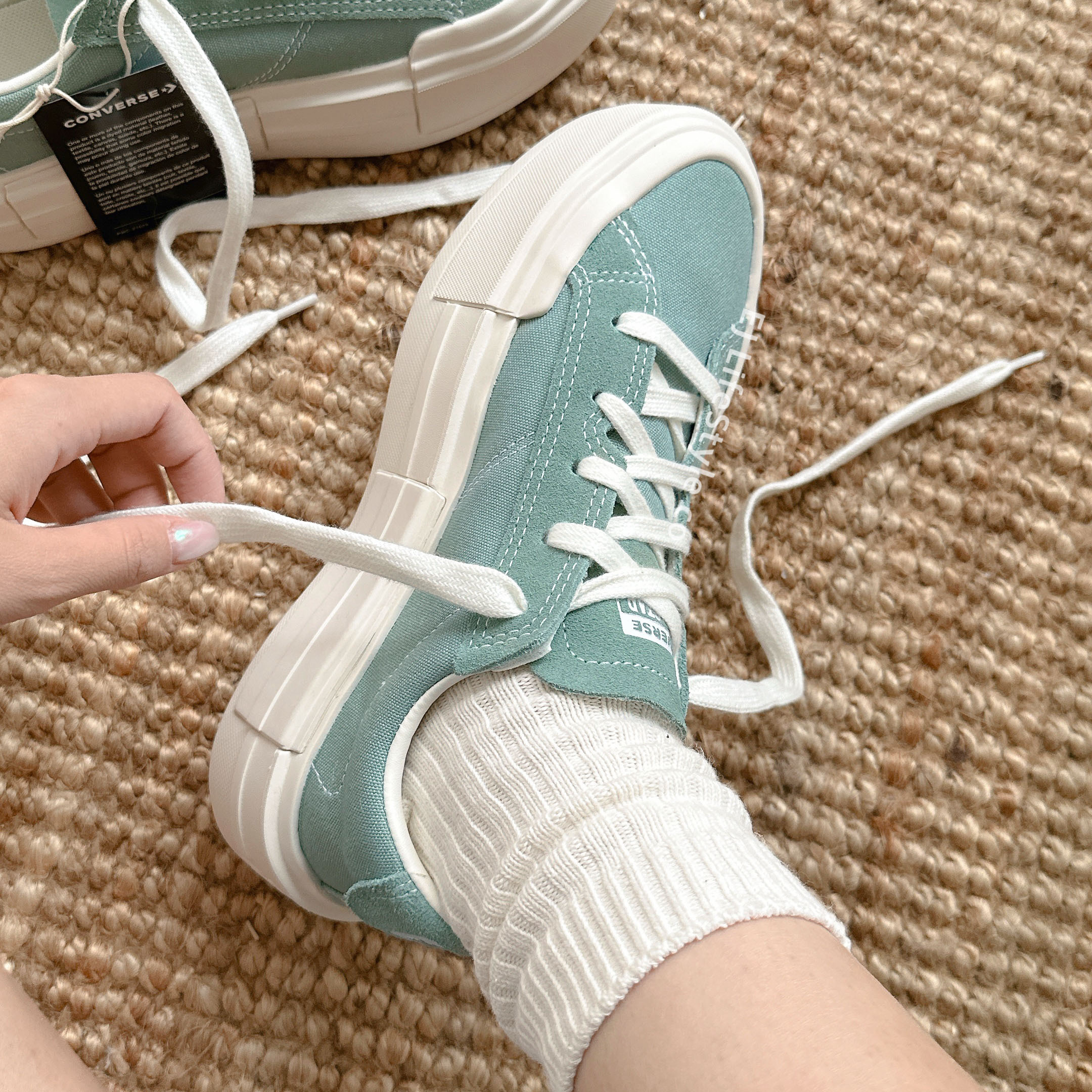 CONVERSE ALL STAR CRUISE UU鞋 低筒 厚底 增高 解構 奶油底 莫蘭迪綠 男女鞋 A09842C / 預購