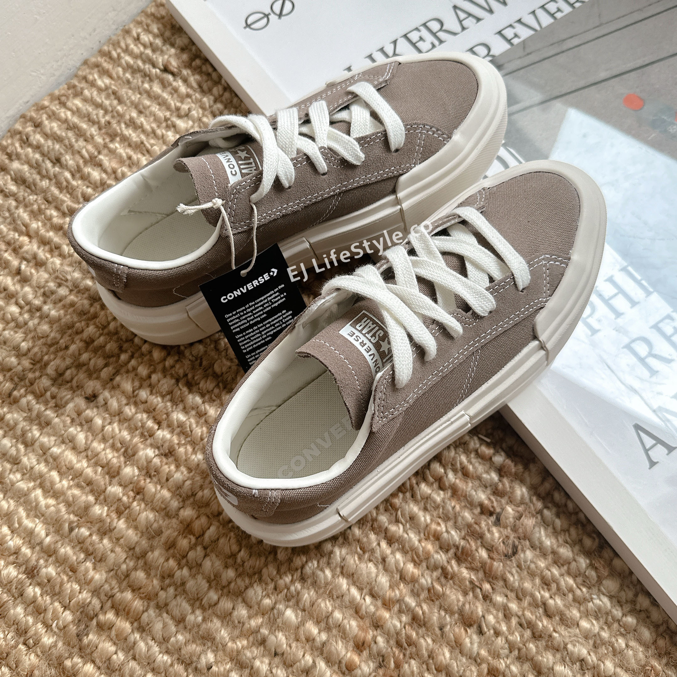 CONVERSE ALL STAR CRUISE UU鞋 低筒 厚底 增高 解構 奶油底 可可色 咖啡色 大地色 男女鞋 A09843C / 現貨