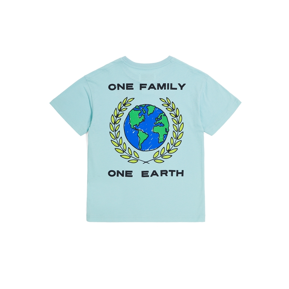 童款-【ECO 愛地球系列】愛地球 印花 短TEE-藍色（306708-BS017）