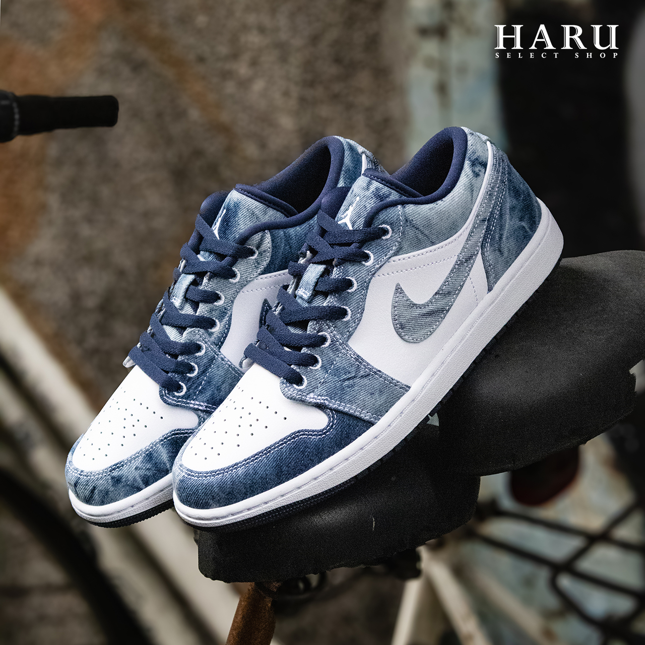 Nike AIR JORDAN 1 LOW "Washed Denim" 白藍 水洗丹寧 牛仔布 低筒 AJ1 1代 男女復古休閒鞋 CZ8455-100