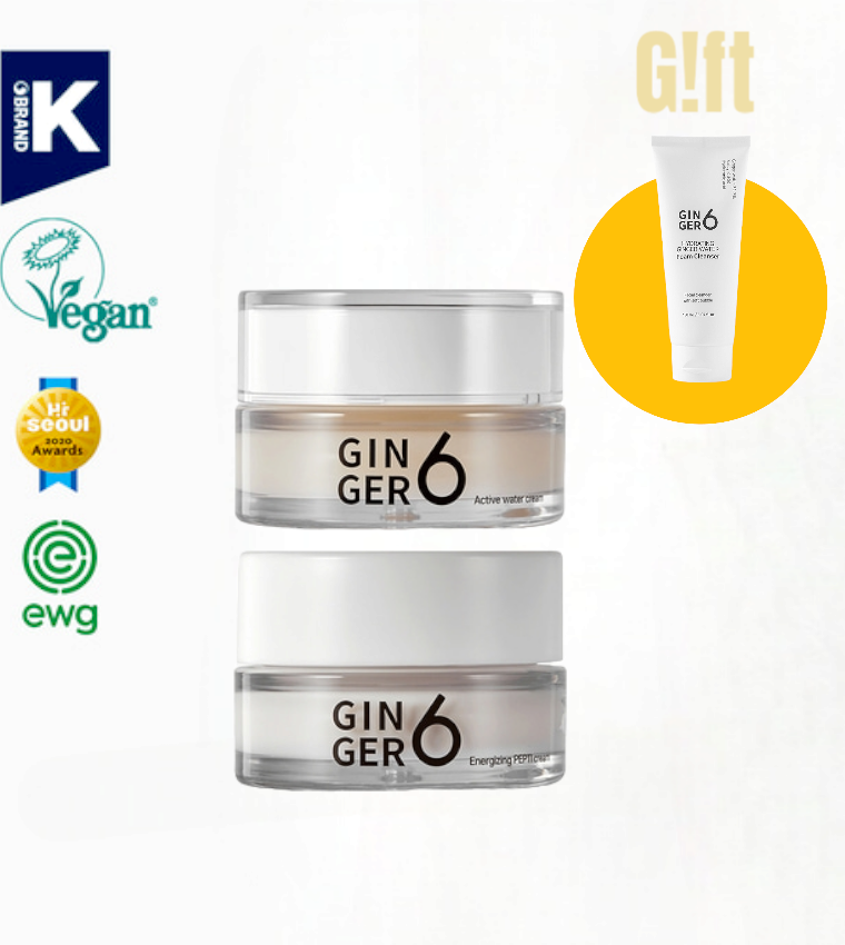 【GINGER6】韓國薑6全純素護膚品及潔面套裝(一套3件裝)
