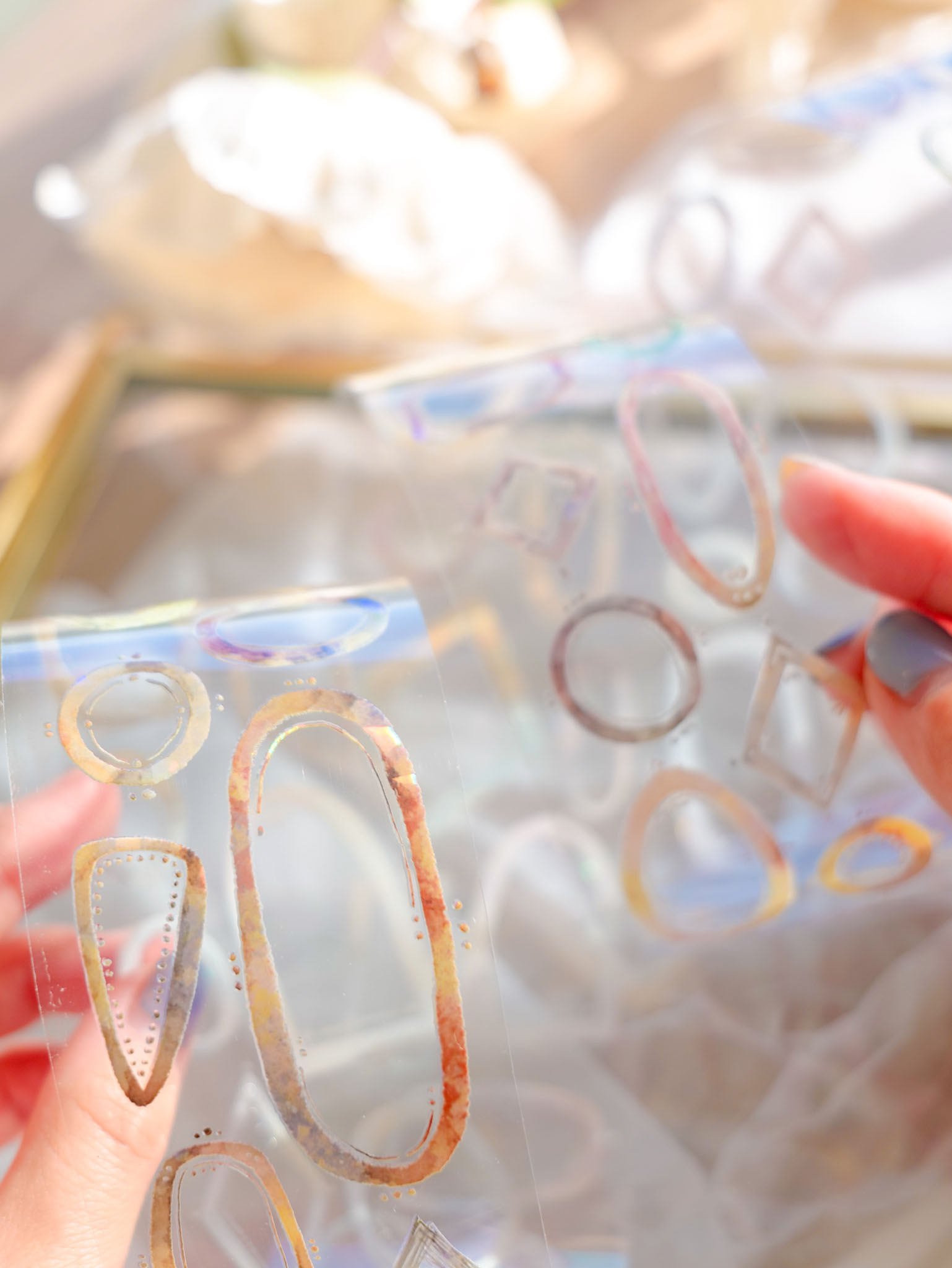 Meow Illustration．標籤收藏家 5cm亮面貝殼光PET/燙金和紙膠帶 <整捲/分裝>