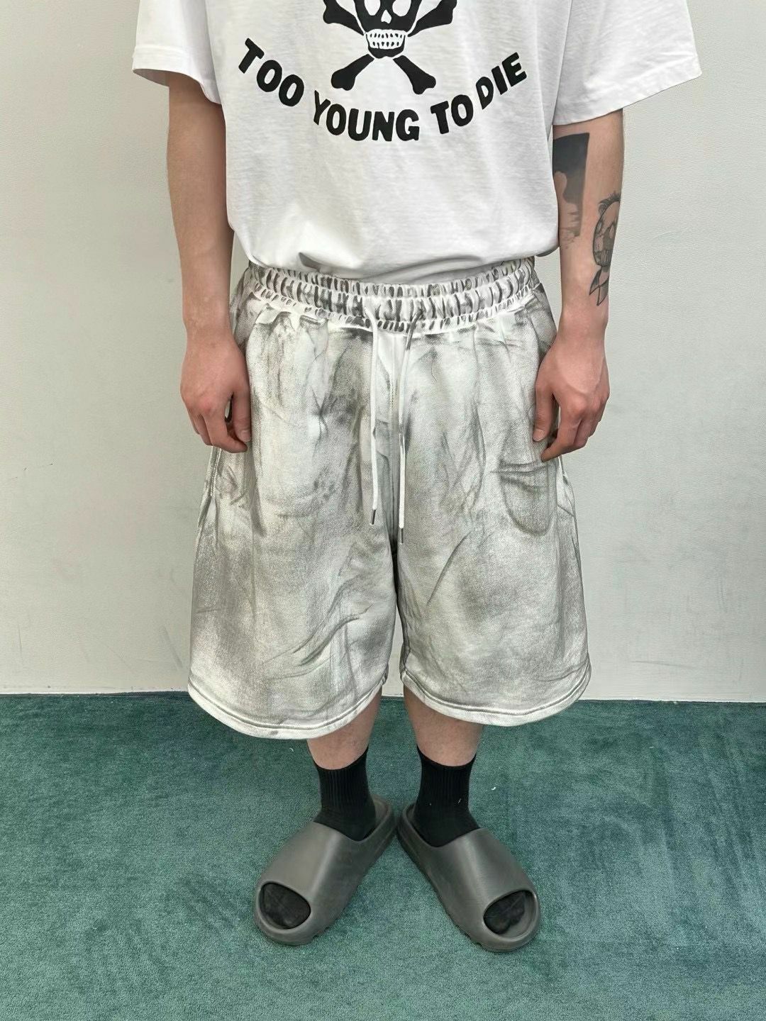 仿污棉質短褲 WELL DONE-055P