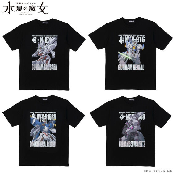 Pbandai 預訂2024/6月 機動戦士ガンダム 水星の魔女 フルカラーTシャツ 第四弾 （全4種）