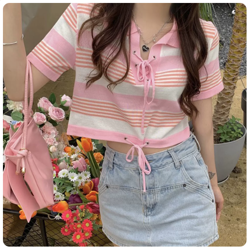 Summer Short Shirt Women's (Pink Shirt M - One-Size)