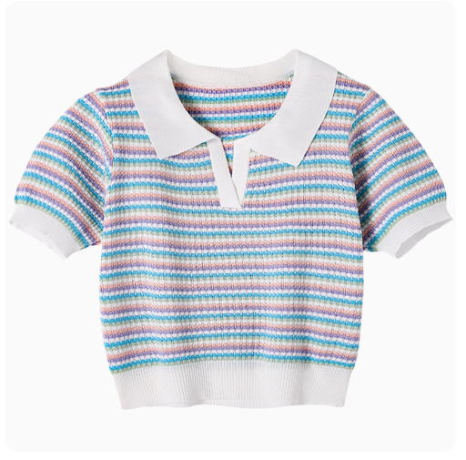Summer Crop Shirt Women's (Rainbow Shirt M-Size)
