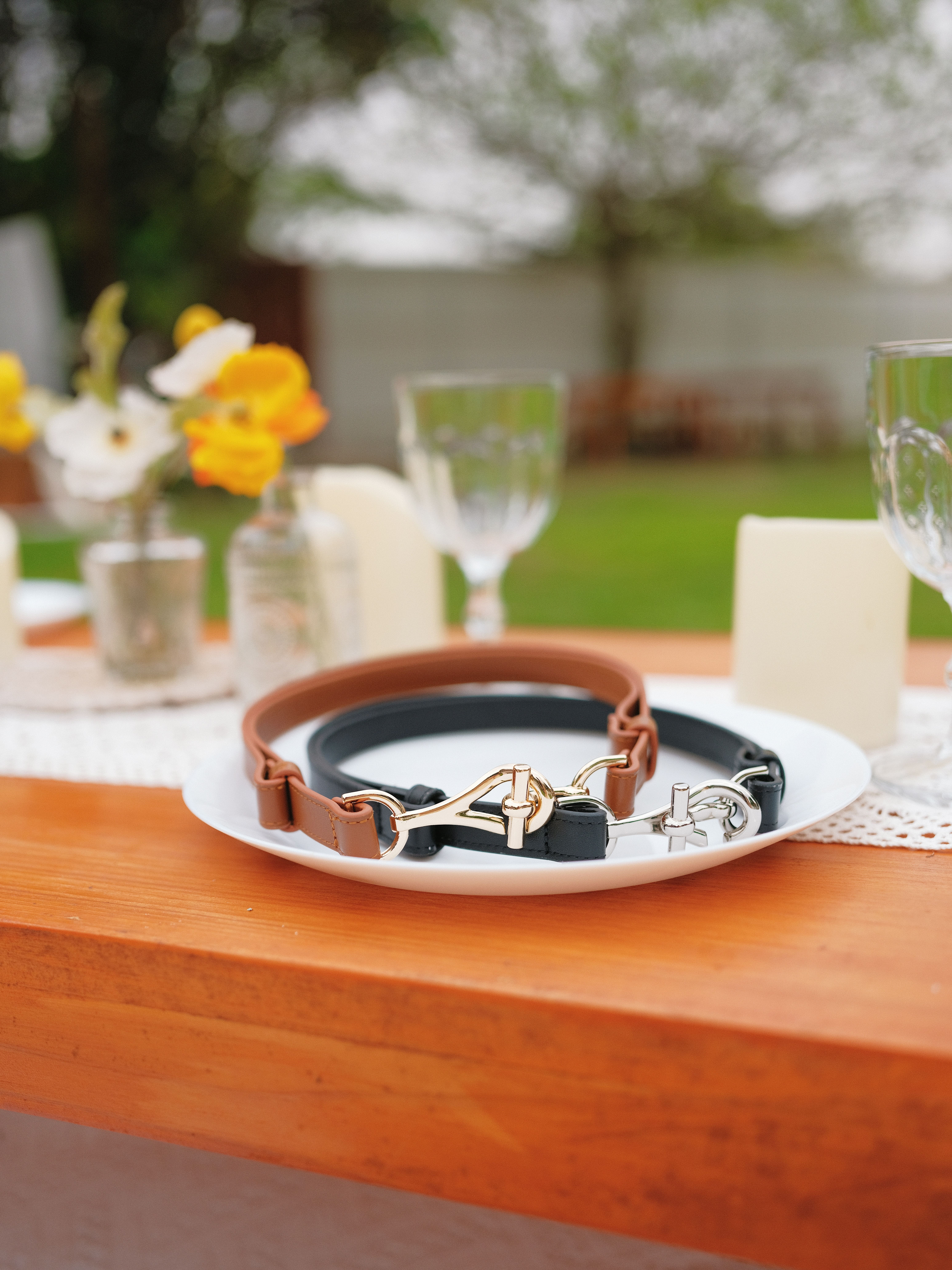 兩色／針扣小牛皮腰帶／Tang Buckle Calfskin Belt