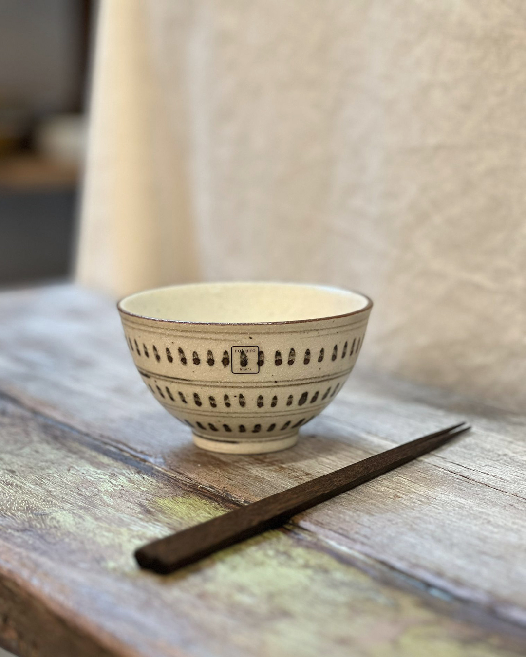 Rokuro Handmade Pottery Bowl White｜Blut's