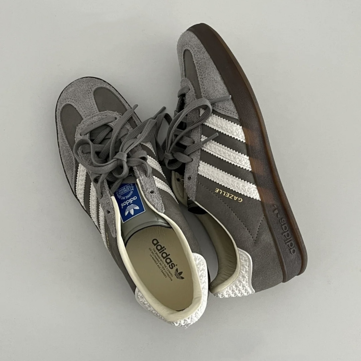 <奇蹟降價>Adidas Originals Gazelle 焦糖底 德訓鞋 麂皮 復古 皮革 壓紋 岩灰