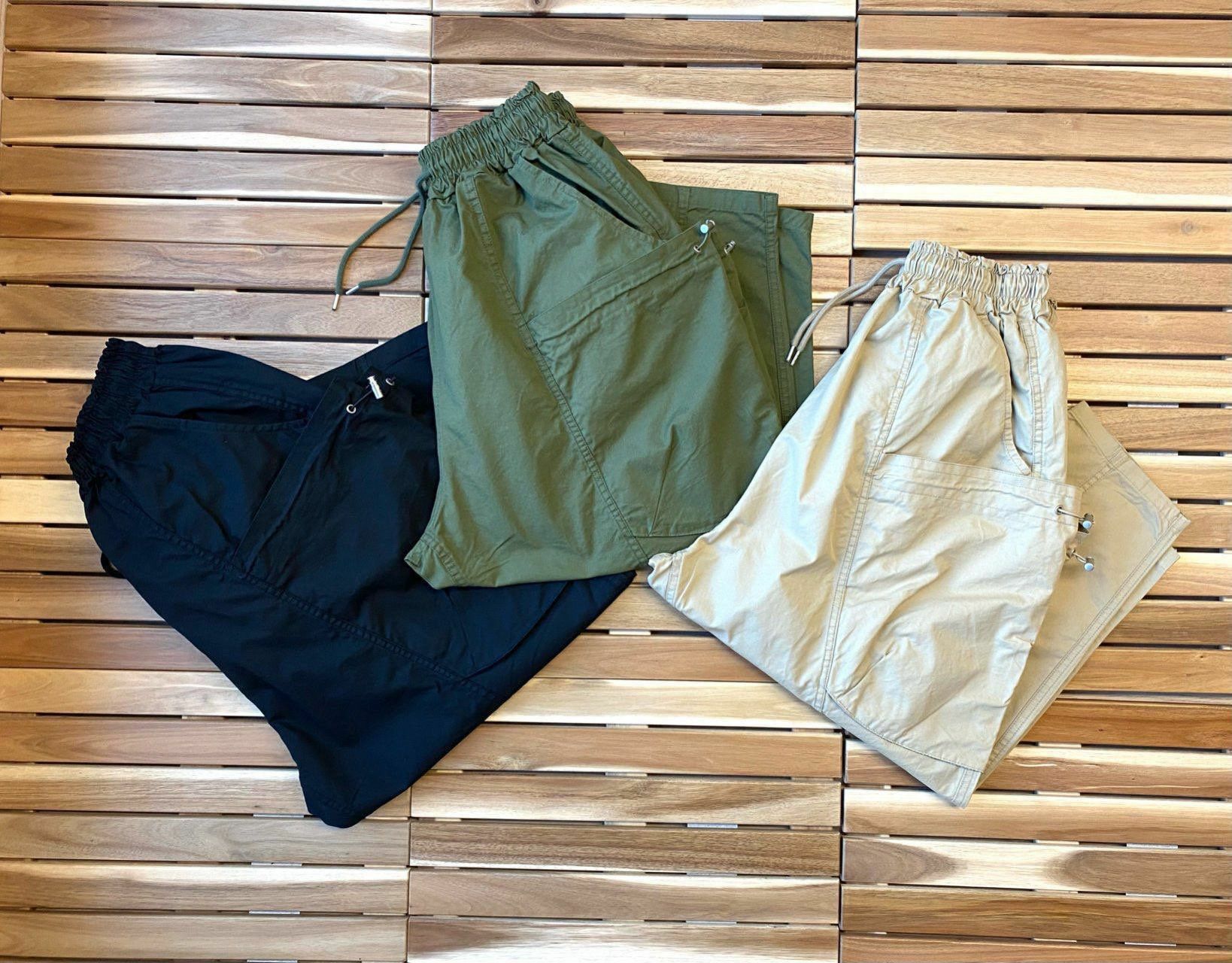 淨色工裝鬆身褲 PEACOCK-057P