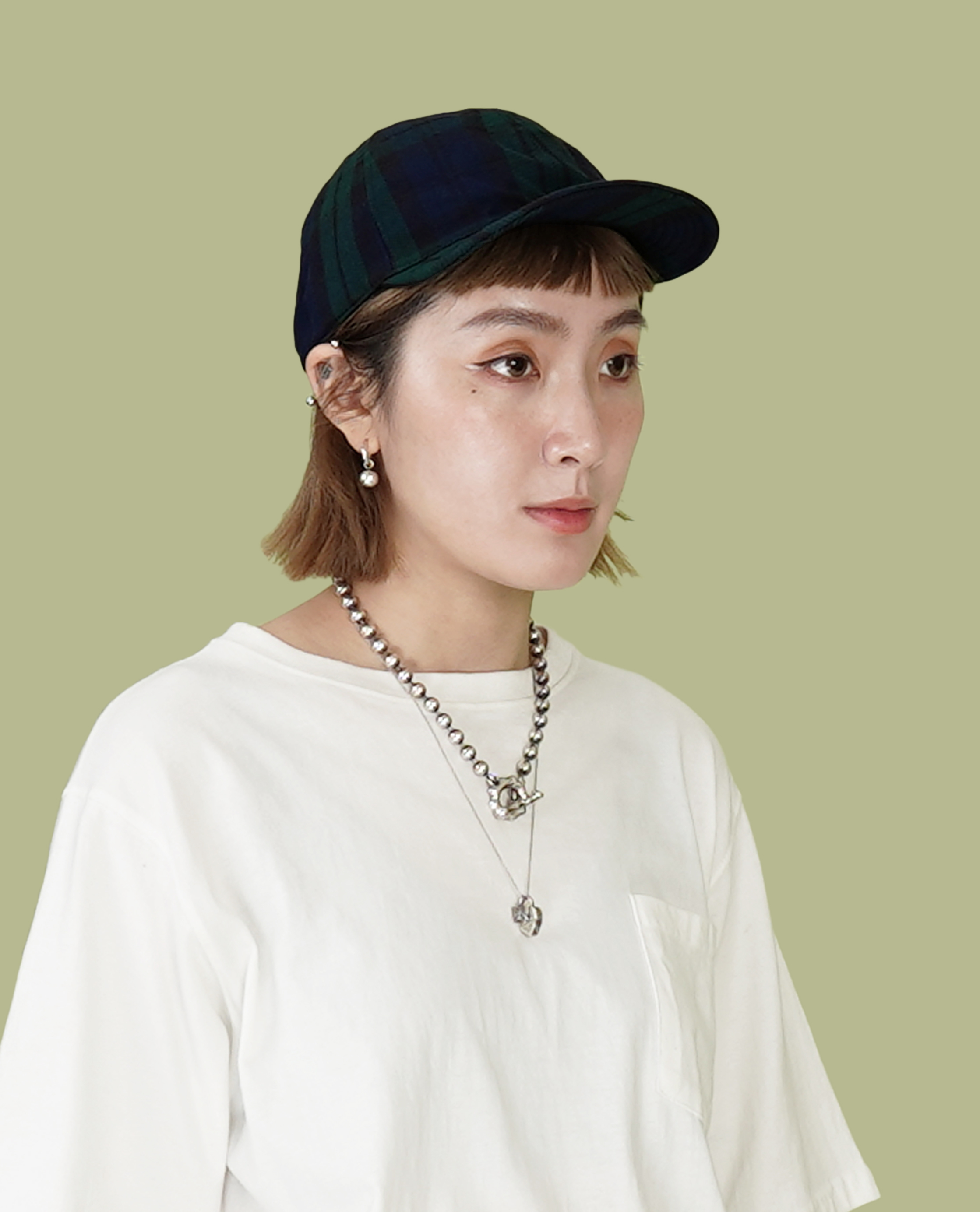 HIGHER HEAVY FLANNEL CHECK CAP - 24SS