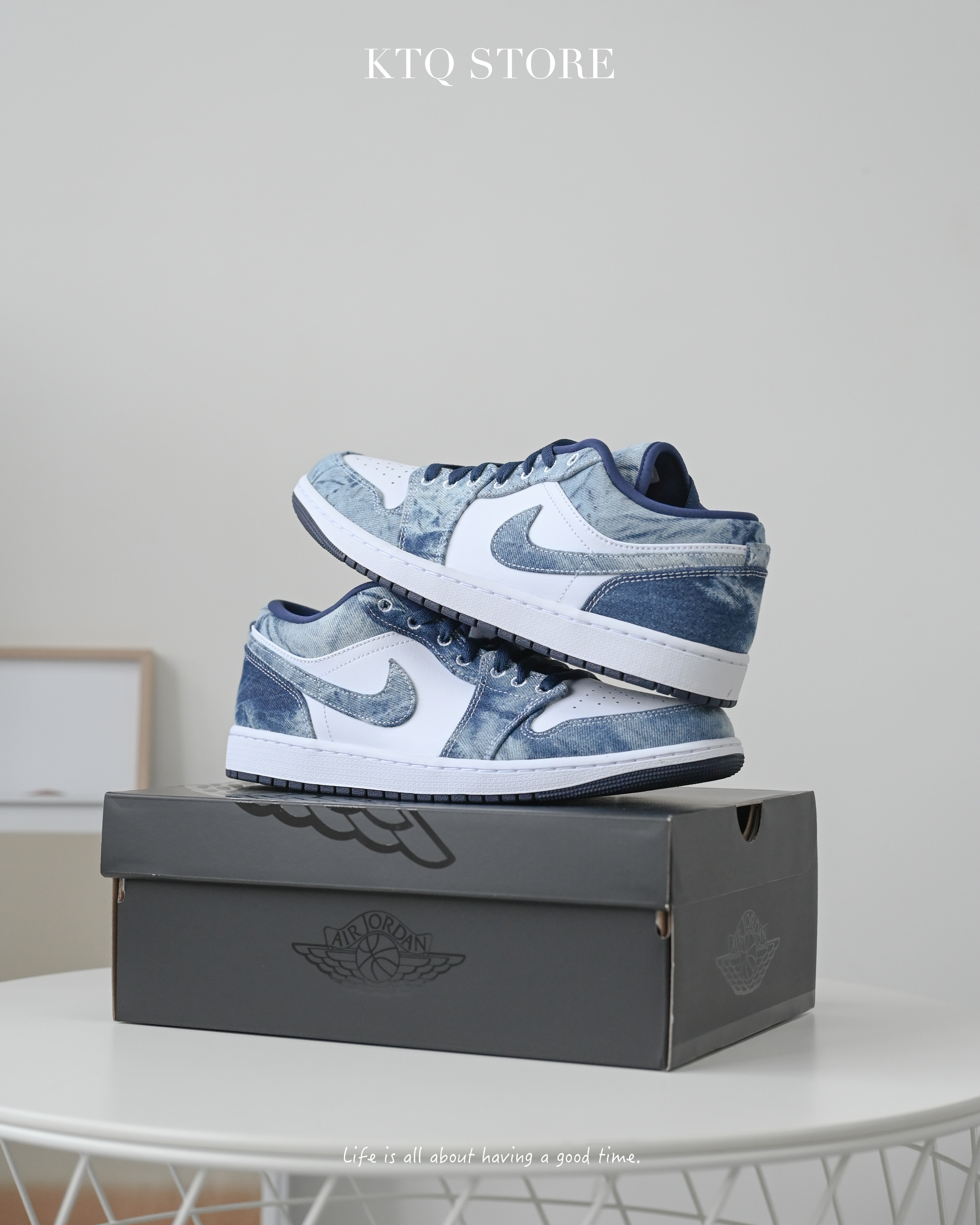 KTQ STORE ‧ Air Jordan 1 Low "Washed Denim" 水洗丹寧 CZ8455-100