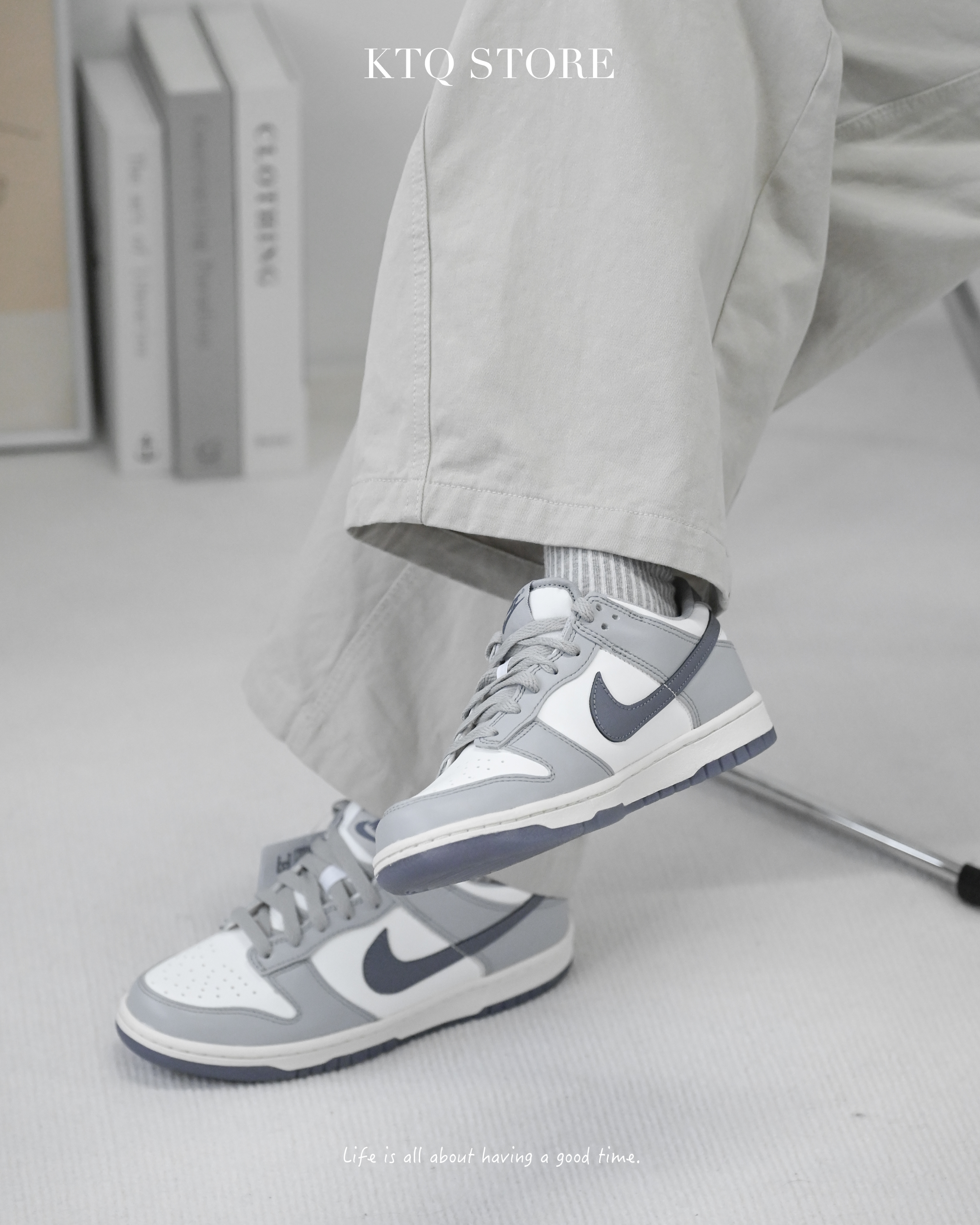 KTQ STORE ‧Nike Dunk Low GS "Light Carbon" 霧灰紫 FB9109-101