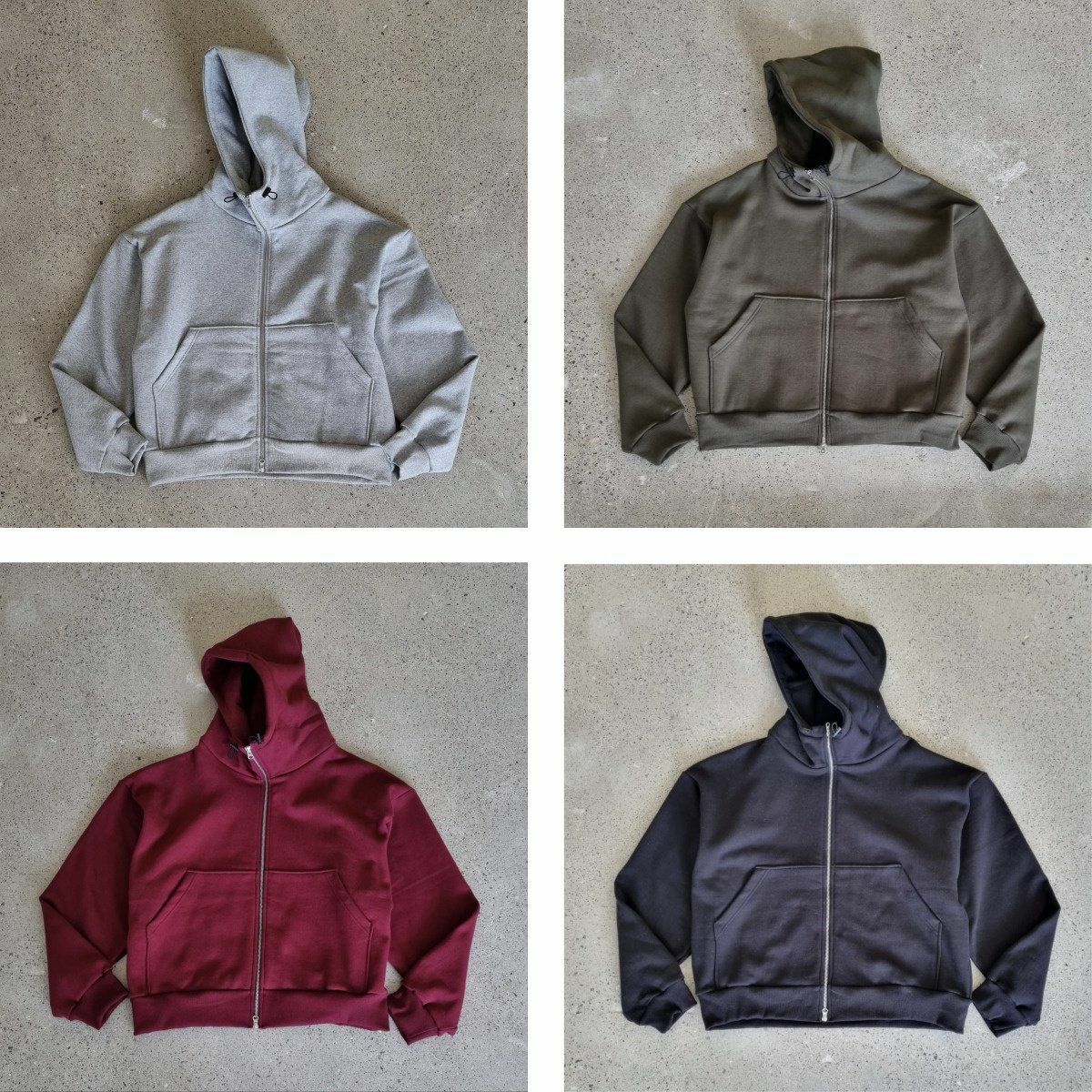 淨色連帽拉鍊外套(抓毛底) And Liberty-010JK