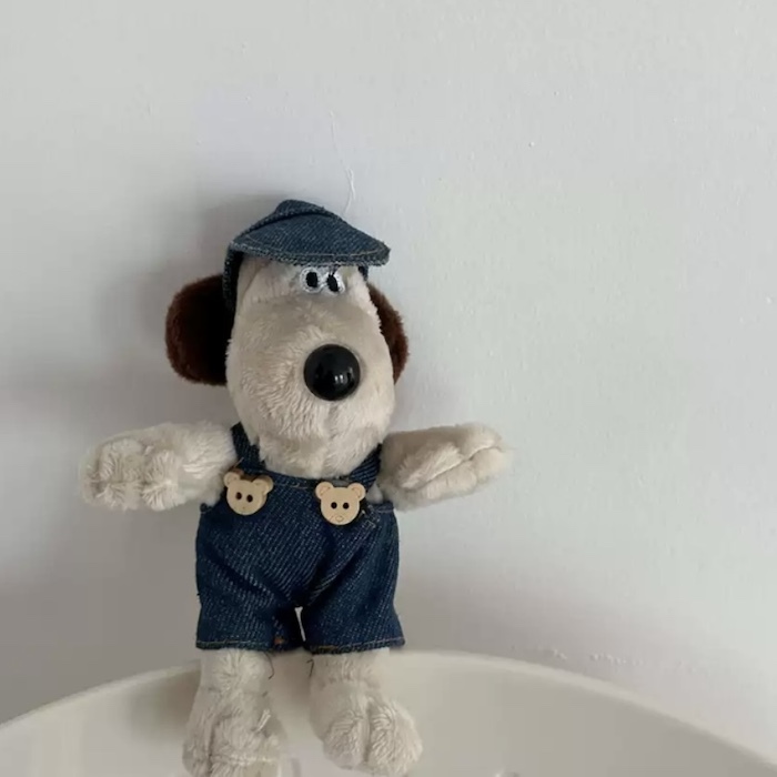 《42668》掌門狗阿高丹寧吊帶褲鑰匙圈