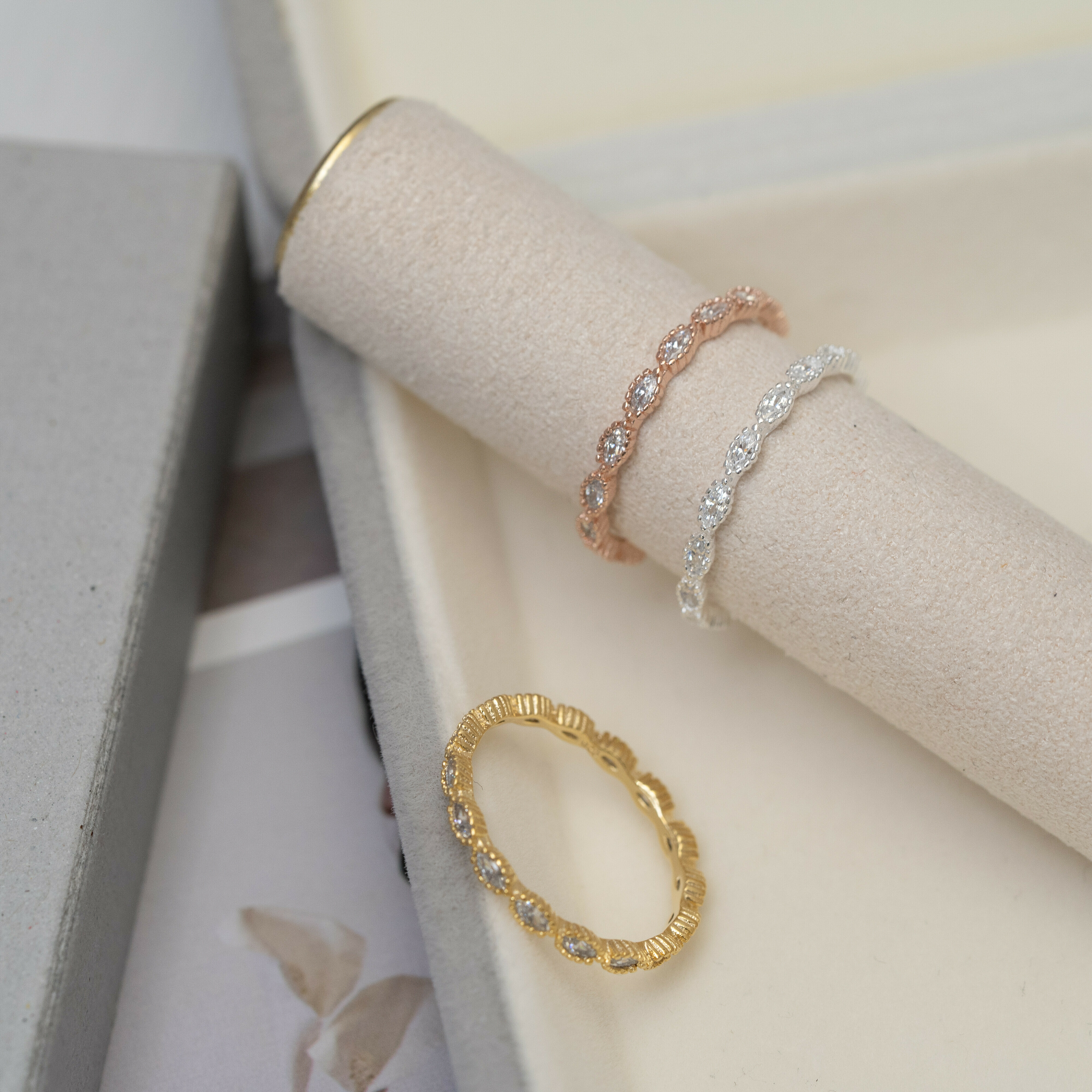 欖型鋯石戒指 svr19