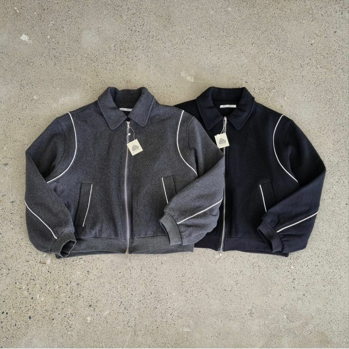 淨色反領拉鍊外套 And Liberty-016JK