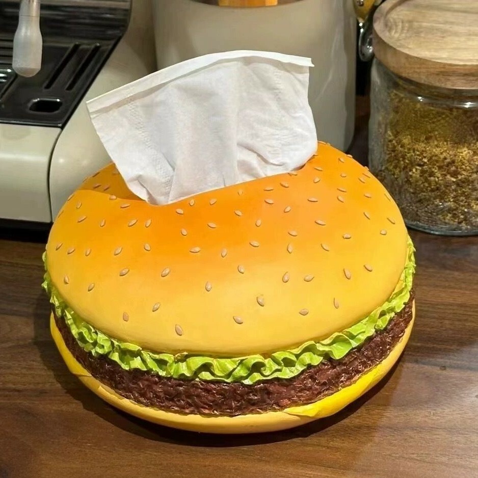 《4083》美式復古漢堡造型面紙盒