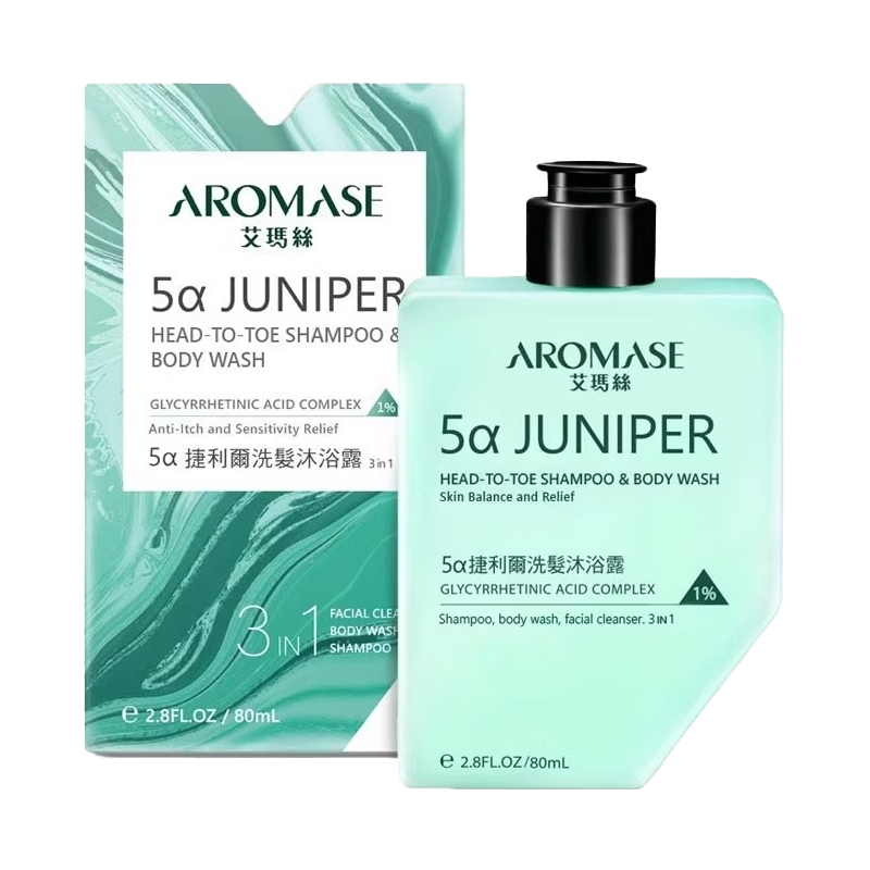 AROMASE艾瑪絲 5α捷利爾洗髮沐浴露 3in1 80ml/瓶