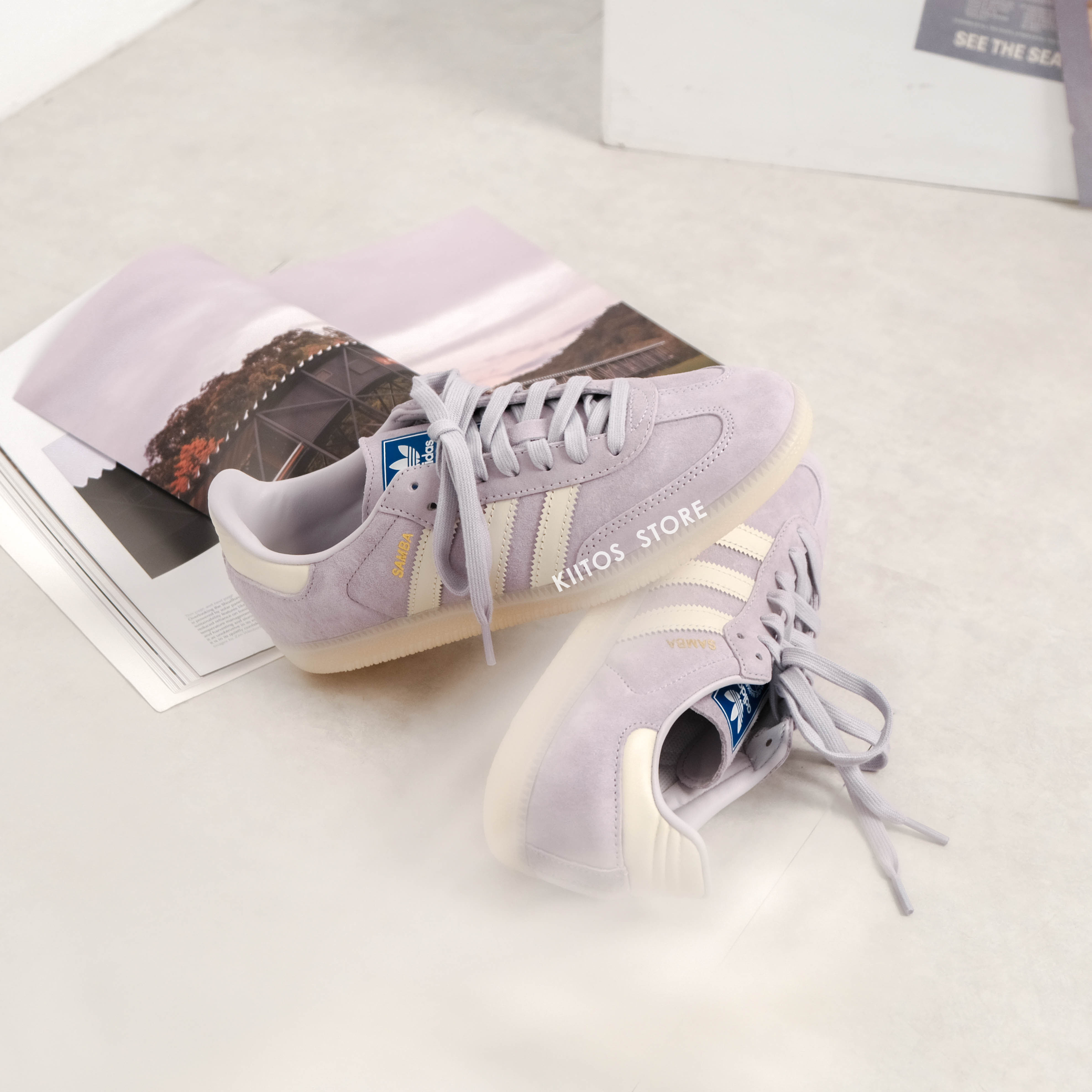 Adidas Samba OG "Silver Dawn & Chalk White" 香芋奶凍捲 IG6176
