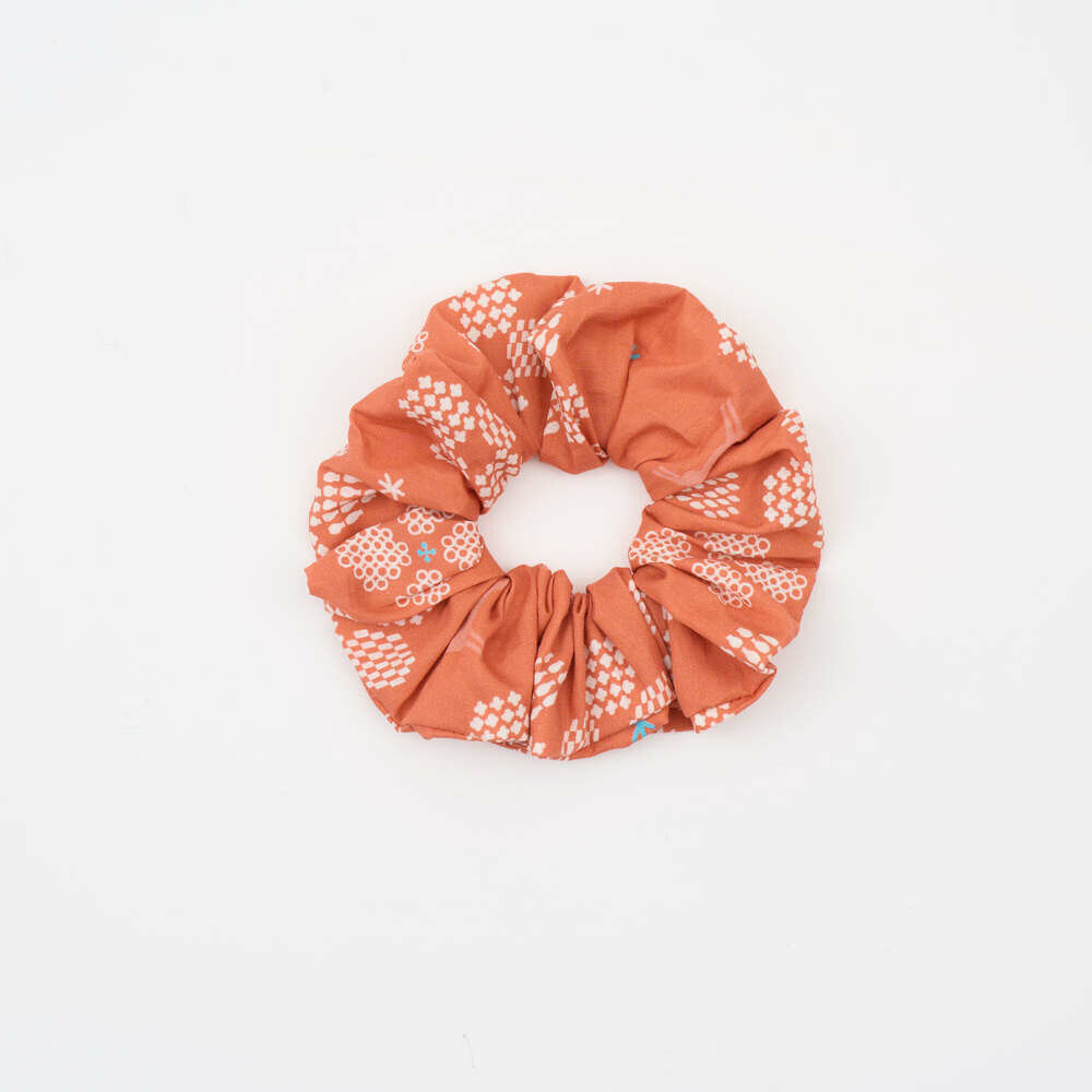 Flower-like Hair Scrunchie/Blooming Field/Tigerlily Red