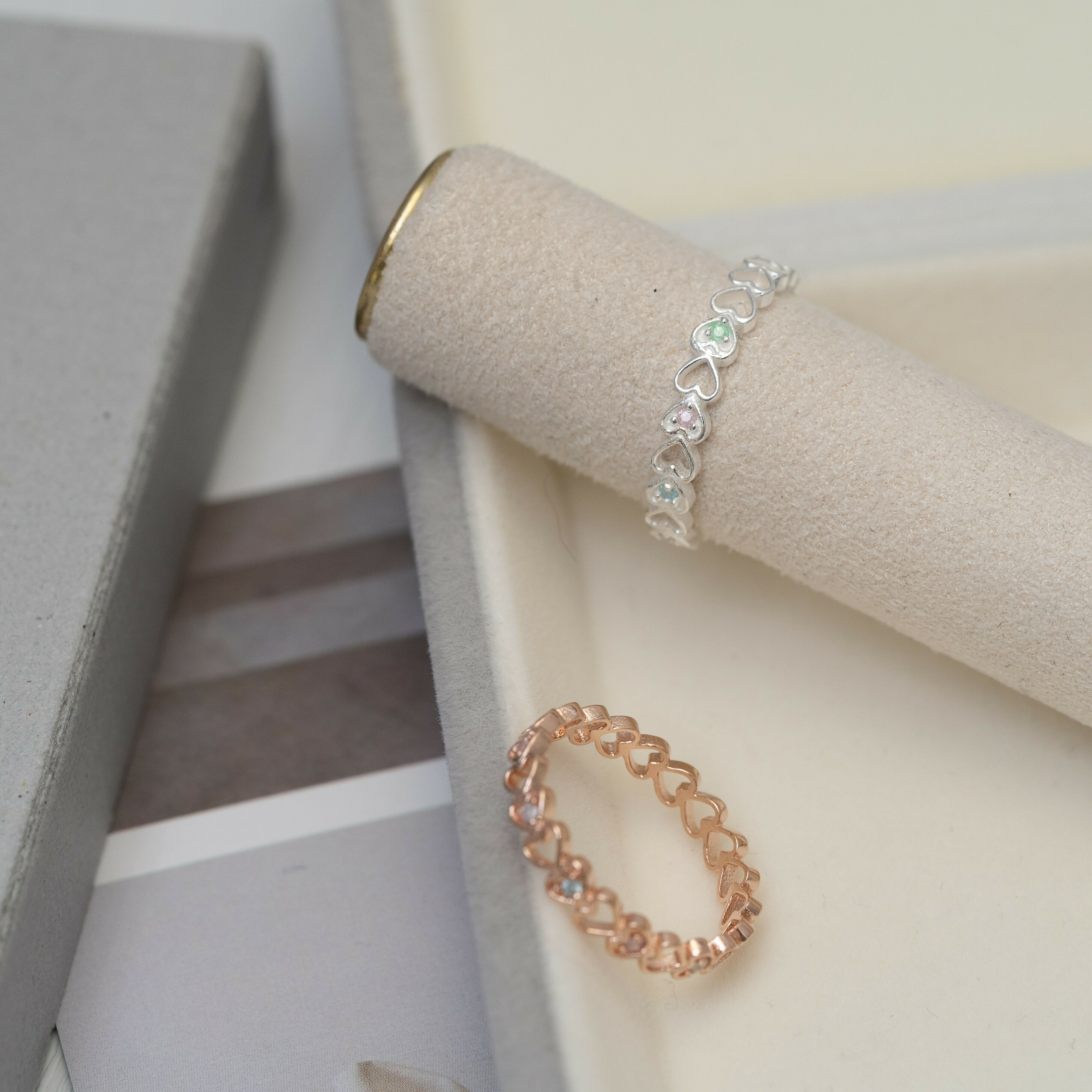 掏空心連心水晶戒指 svr17