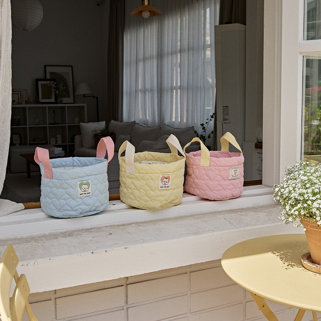 DOTvely愛心絎縫系列🍭-整理收納籃(小號/大號)