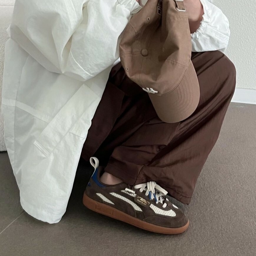 PUMA KID SUPER X PALERMO "FLAXEN/MAUVED OUT" 聯名 亞麻棕 咖啡色 藍色 金標 板鞋 休閒鞋 39730601