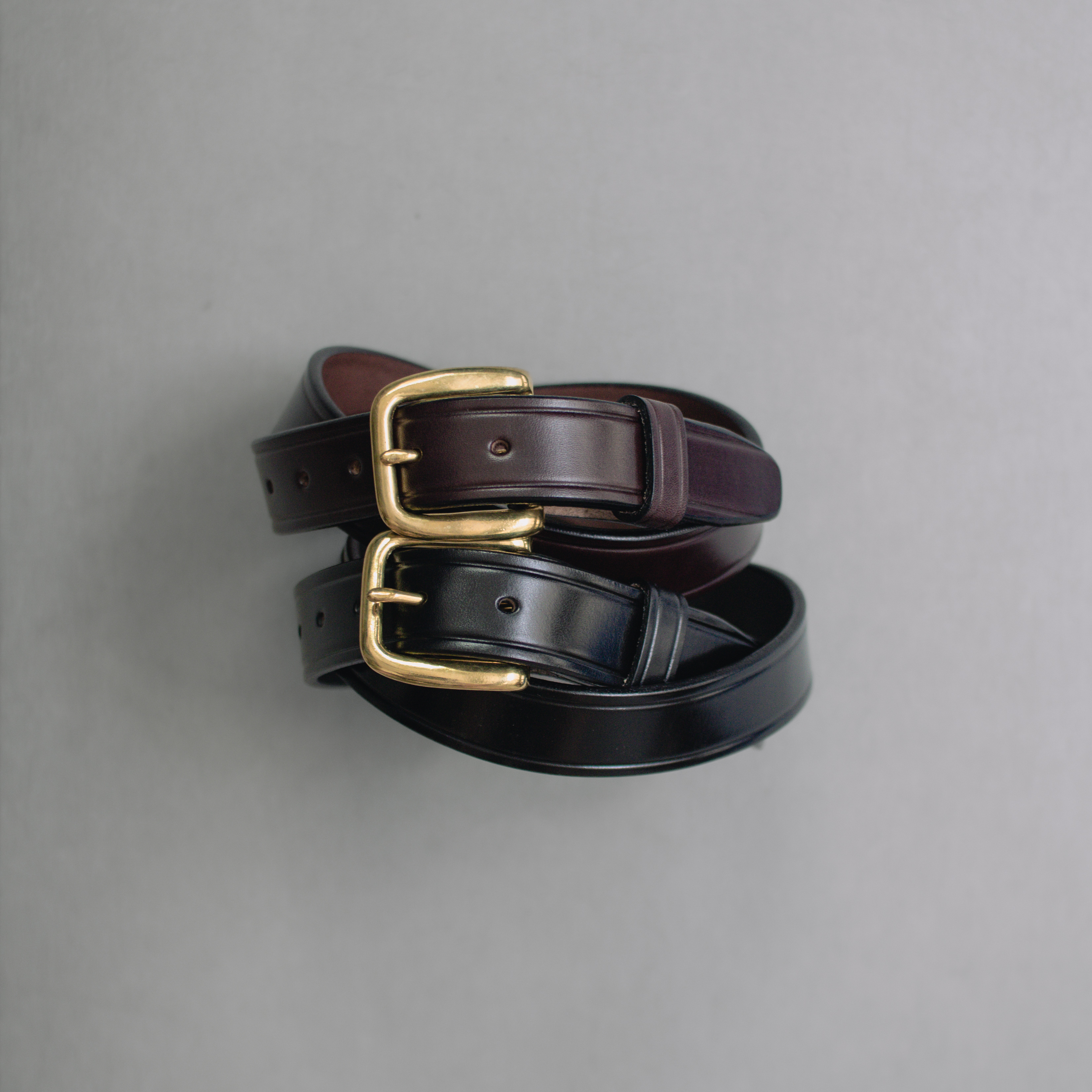 TORY LEATHER 1 1/4" BRASS BUCKLE PLAIN BELT 美國製 寬版 銅釦 素面 皮帶