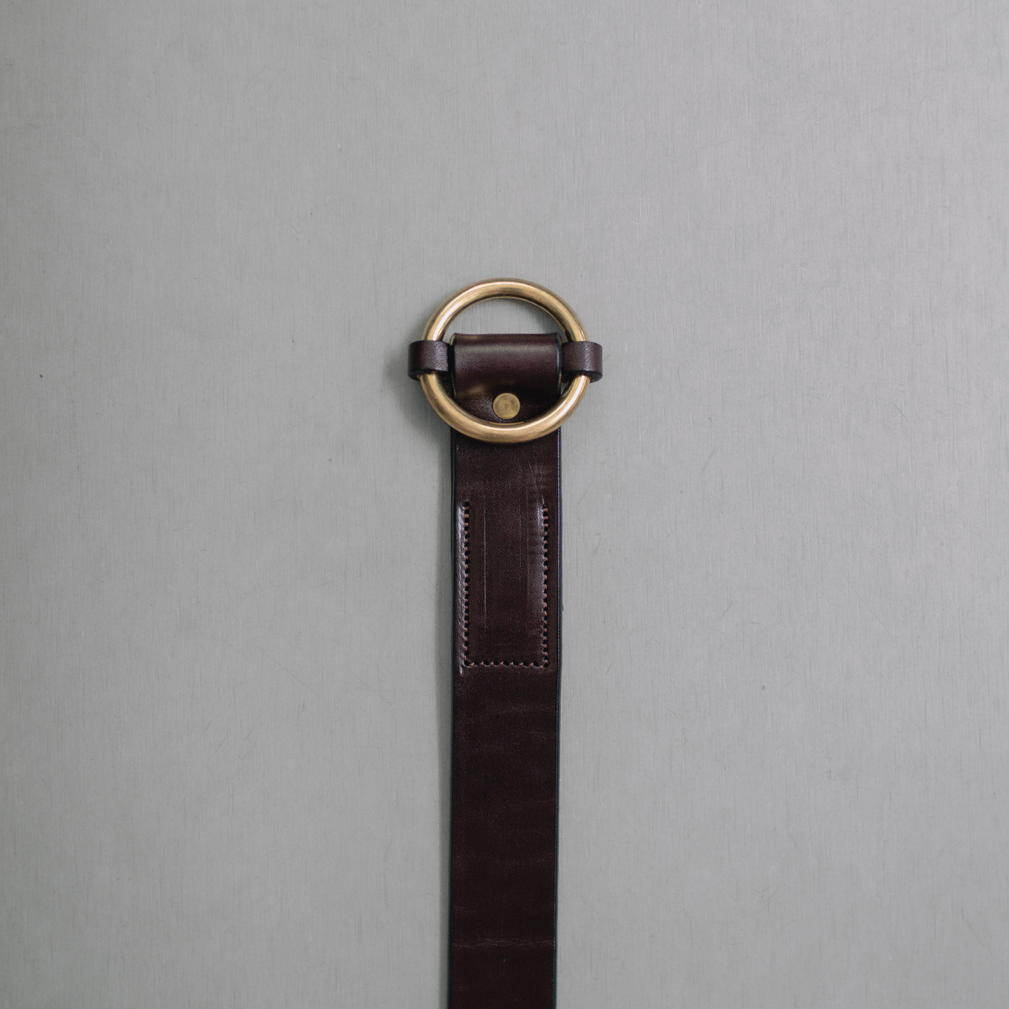 TORY LEATHER 1 1/4" RING BUCKLE BELT 美國製 圓型 銅釦 寬版 皮帶