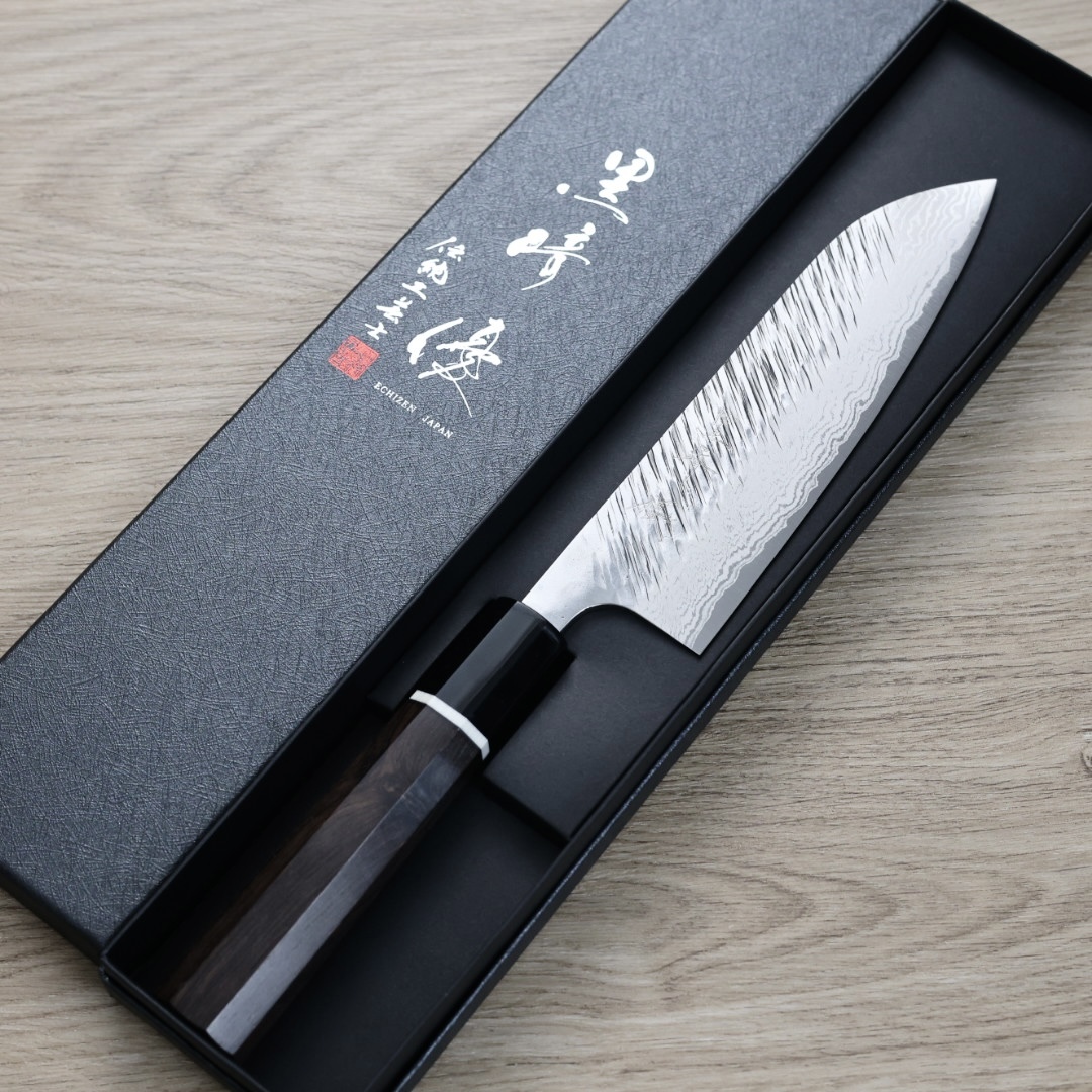 黑崎優 風神 三德 165mm VG10鋼 墨流