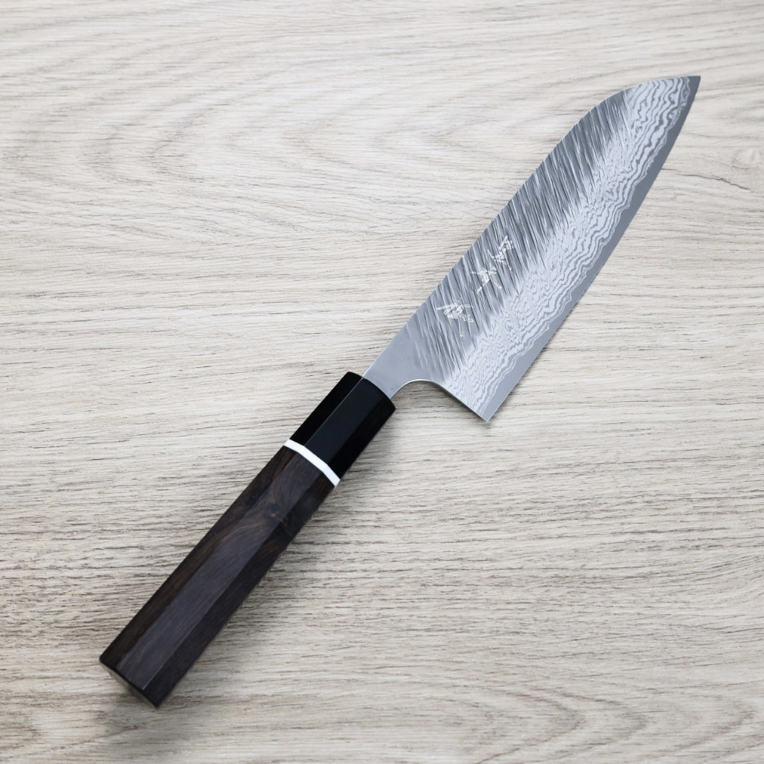 黑崎優 風神 三德 165mm VG10鋼 墨流