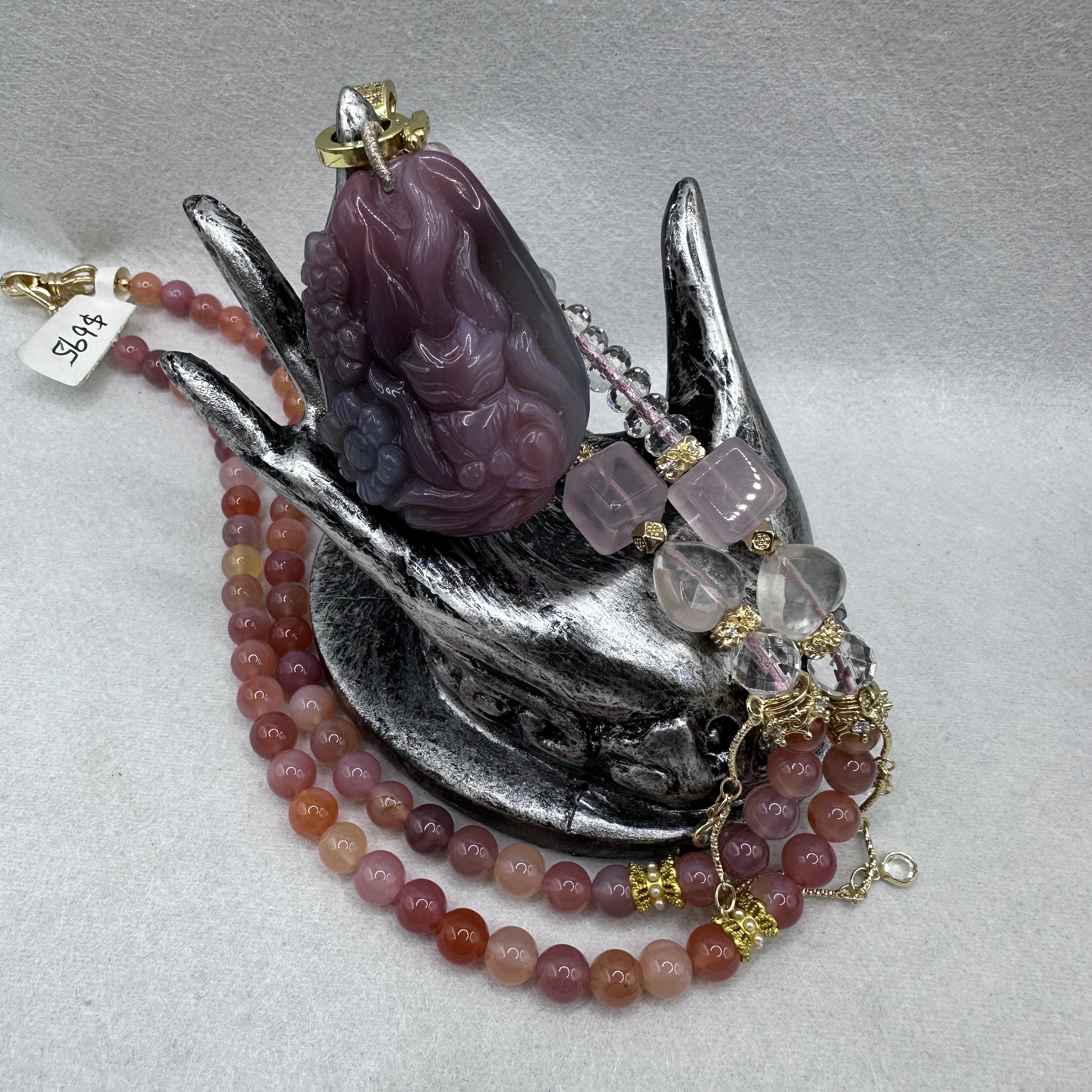 Yanyuan Agate Nine-Tailed Fox Necklace