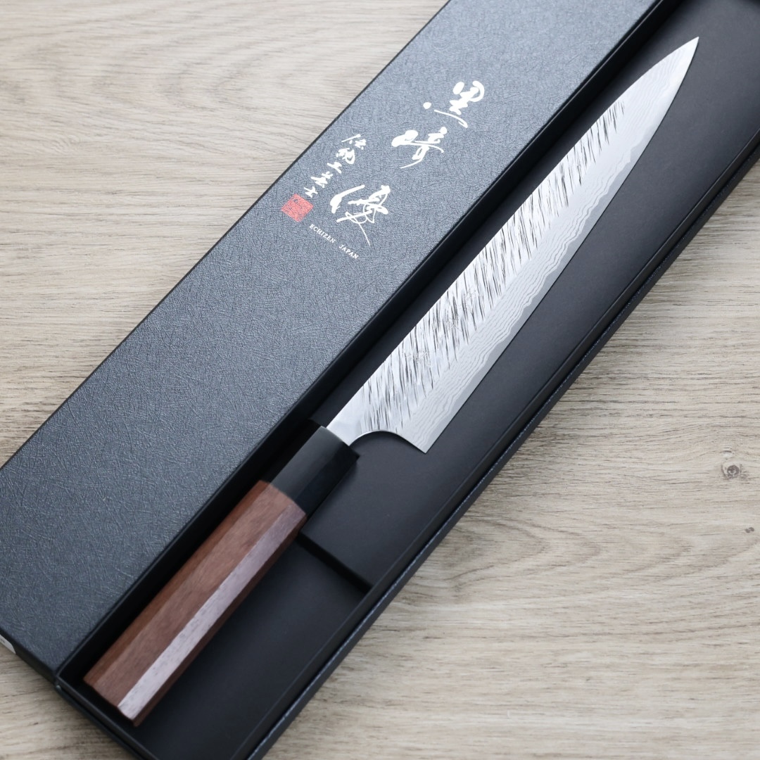 黑崎優 風神 筋引 240mm VG10鋼 墨流