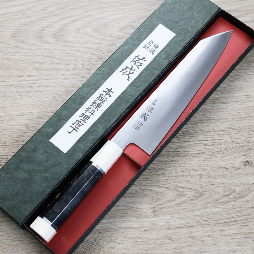 佑成 切付牛刀 210mm ZDP189粉末HSS鋼/穩定木柄