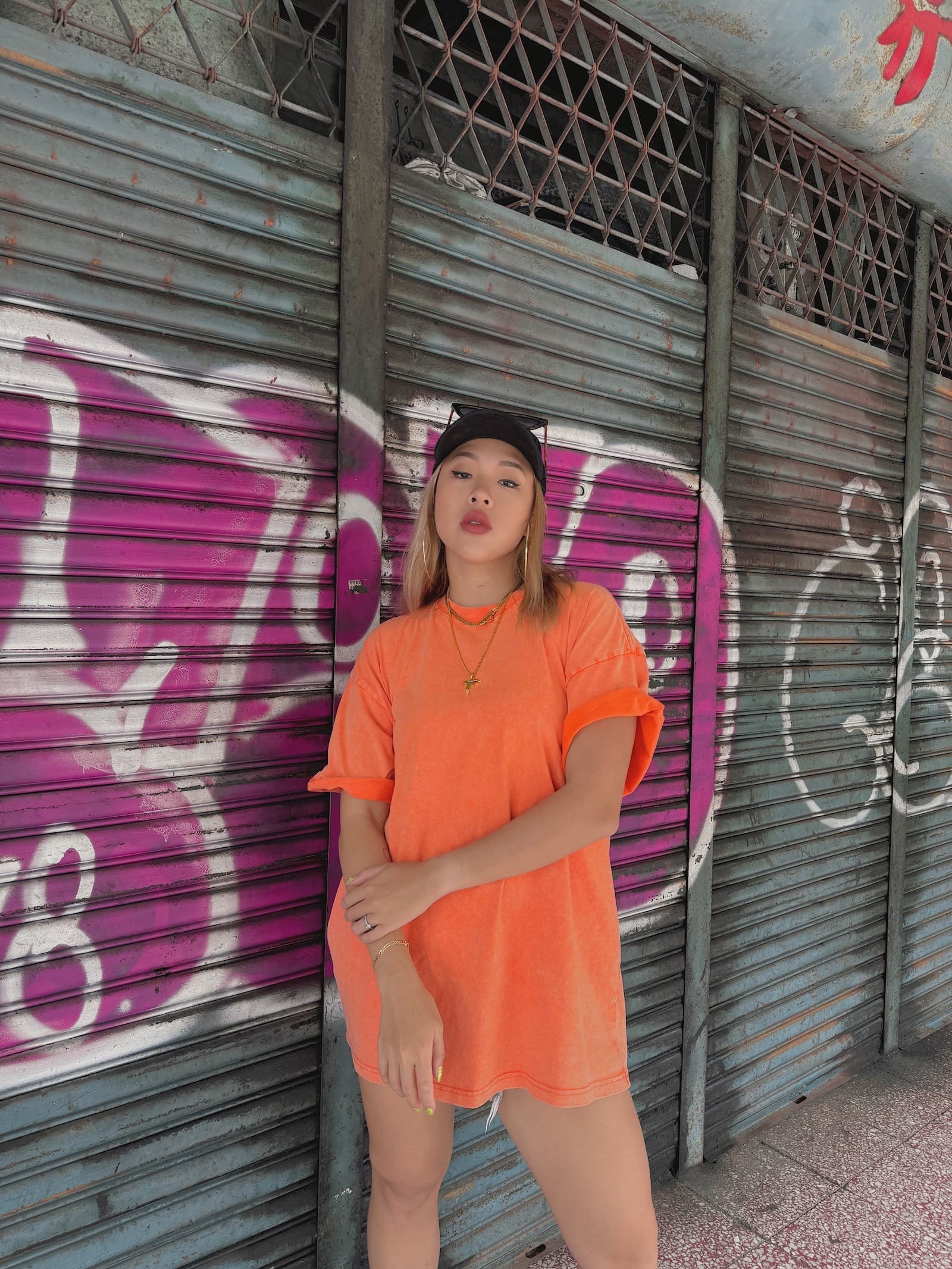 水洗素面BF大Tee(4色)