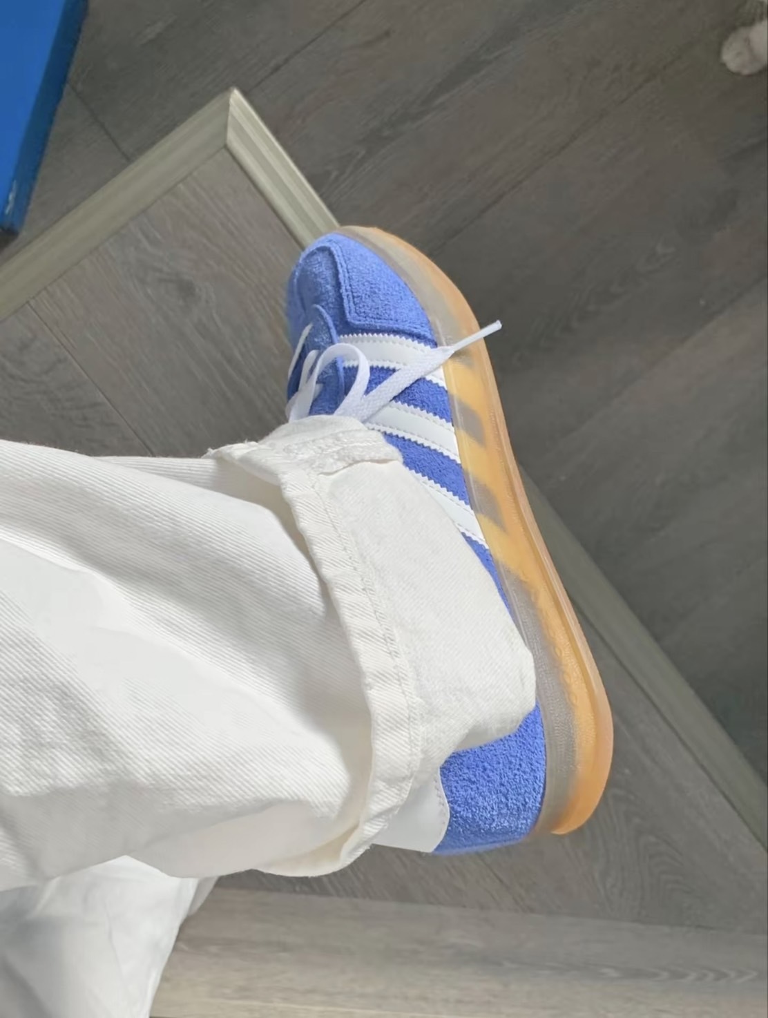 Adidas Originals Gazelle Indoor 藍白 女款 HQ8717