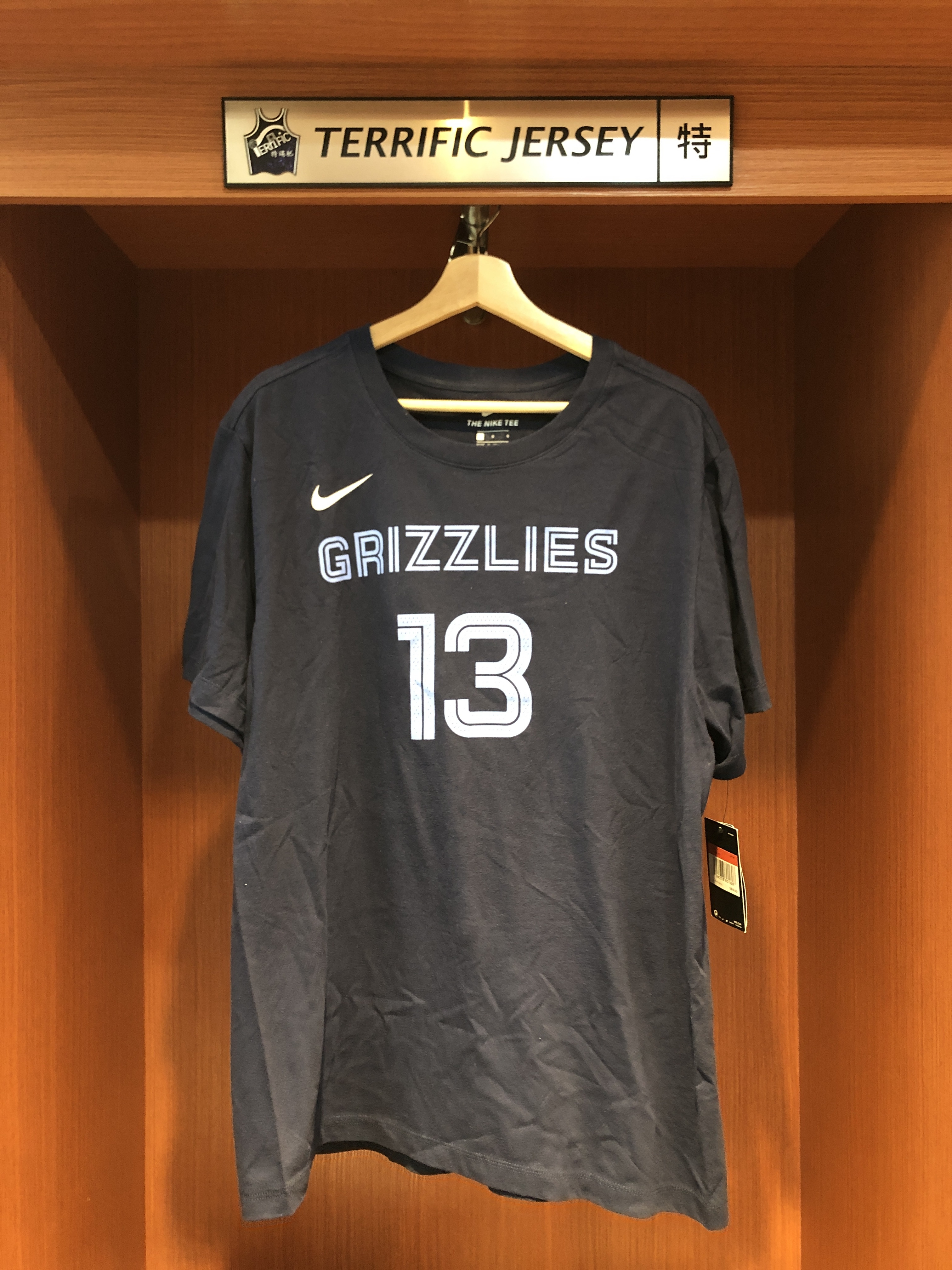 NBA短袖 Jaren Jackson Jr. 曼非斯灰熊深藍 Icon Nike Player Name Tee 棉質短袖 全新