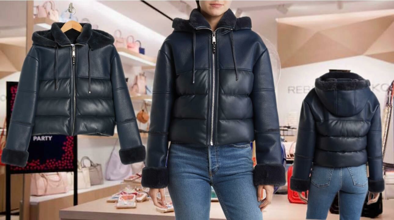 【預購】REBECCA MINKOFF F042605 毛毛外套 (深藍)