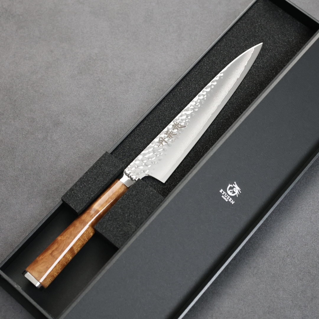 龍泉刃物 丹巖龍 蔬果刀 150mm VG10 67層大馬士革