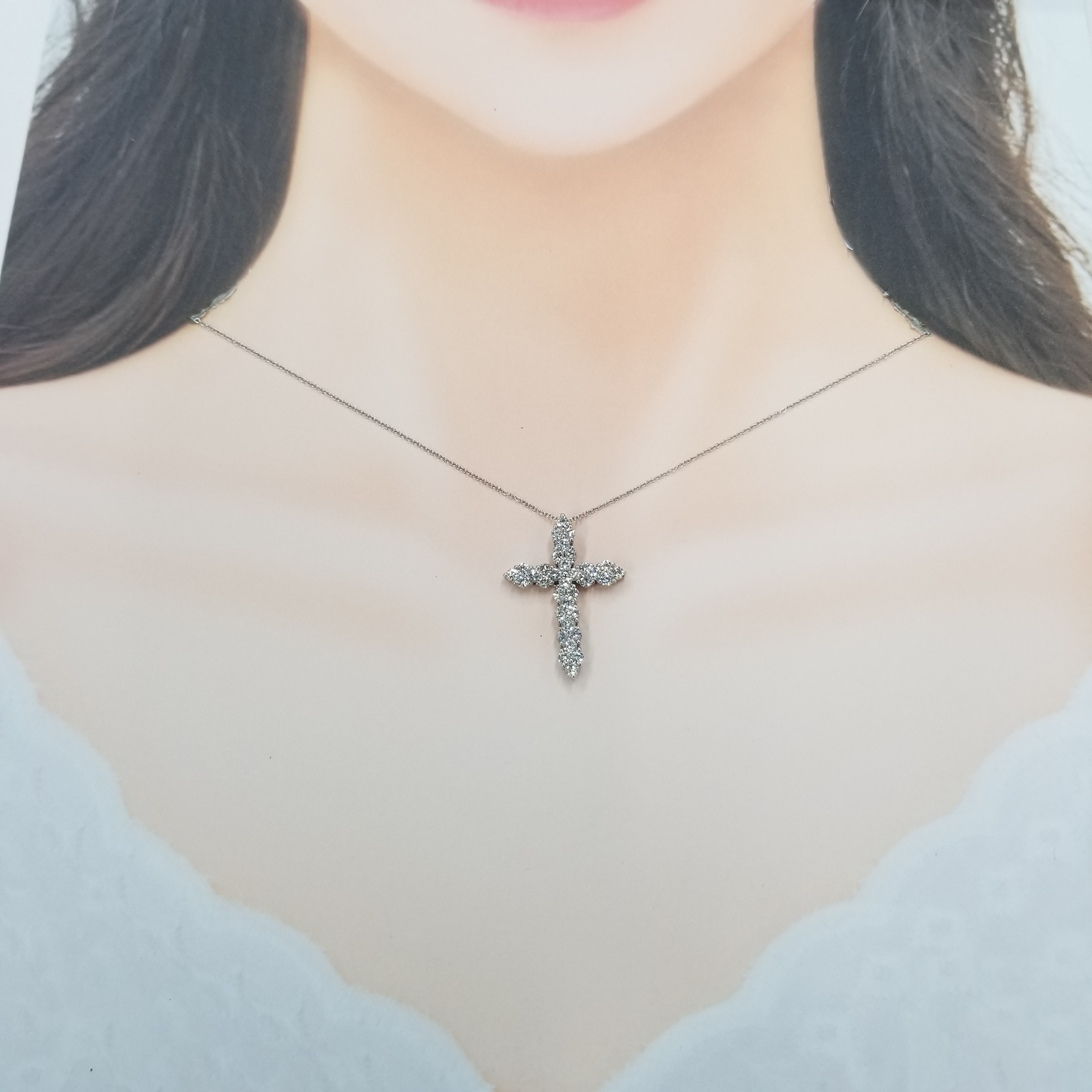 18K White Gold 0.43ct Diamond Pendant